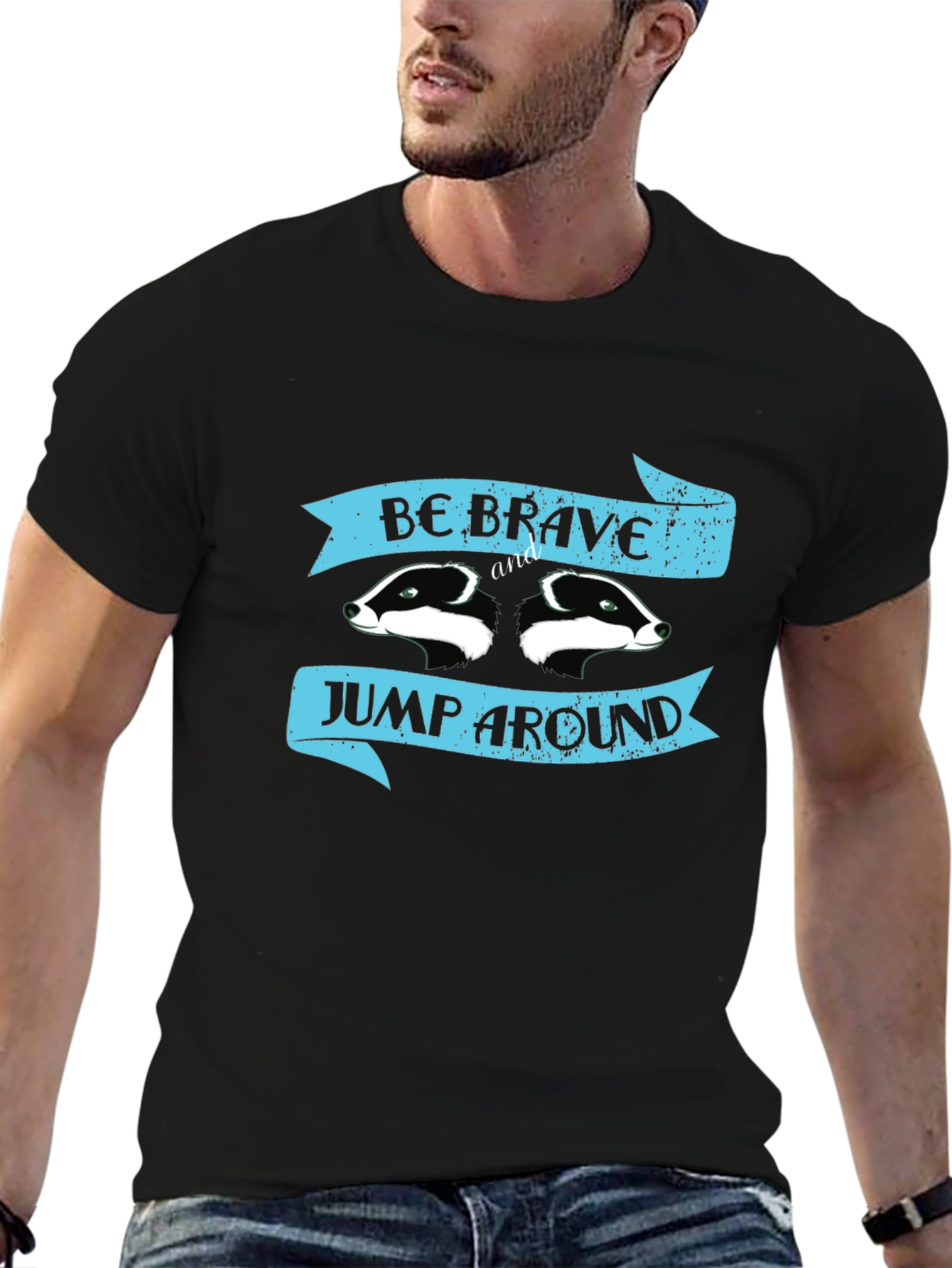 Be Brave Jump Around Badger T-Shirt