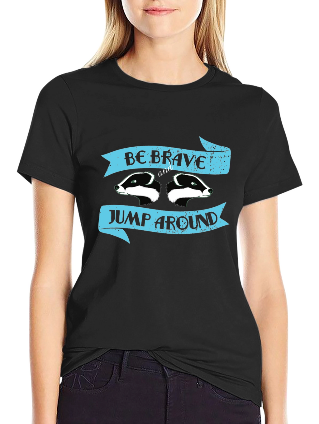 Be Brave Jump Around Badger T-Shirt