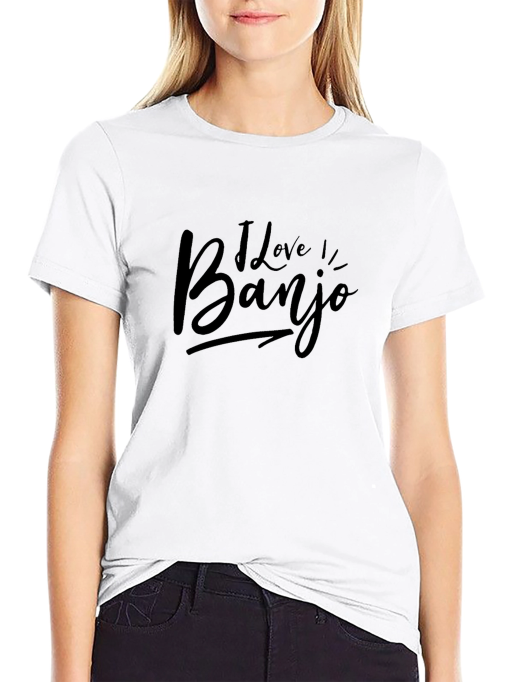 I Love Banjo Black T-Shirt