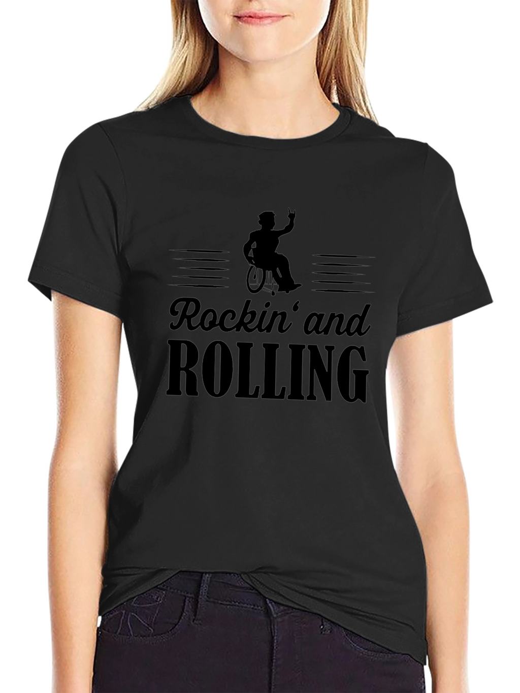 Rockin and Rolling Black T-Shirt