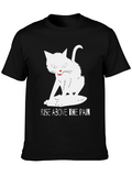Rise Above T-Shirt - White Cat Graphic Tee