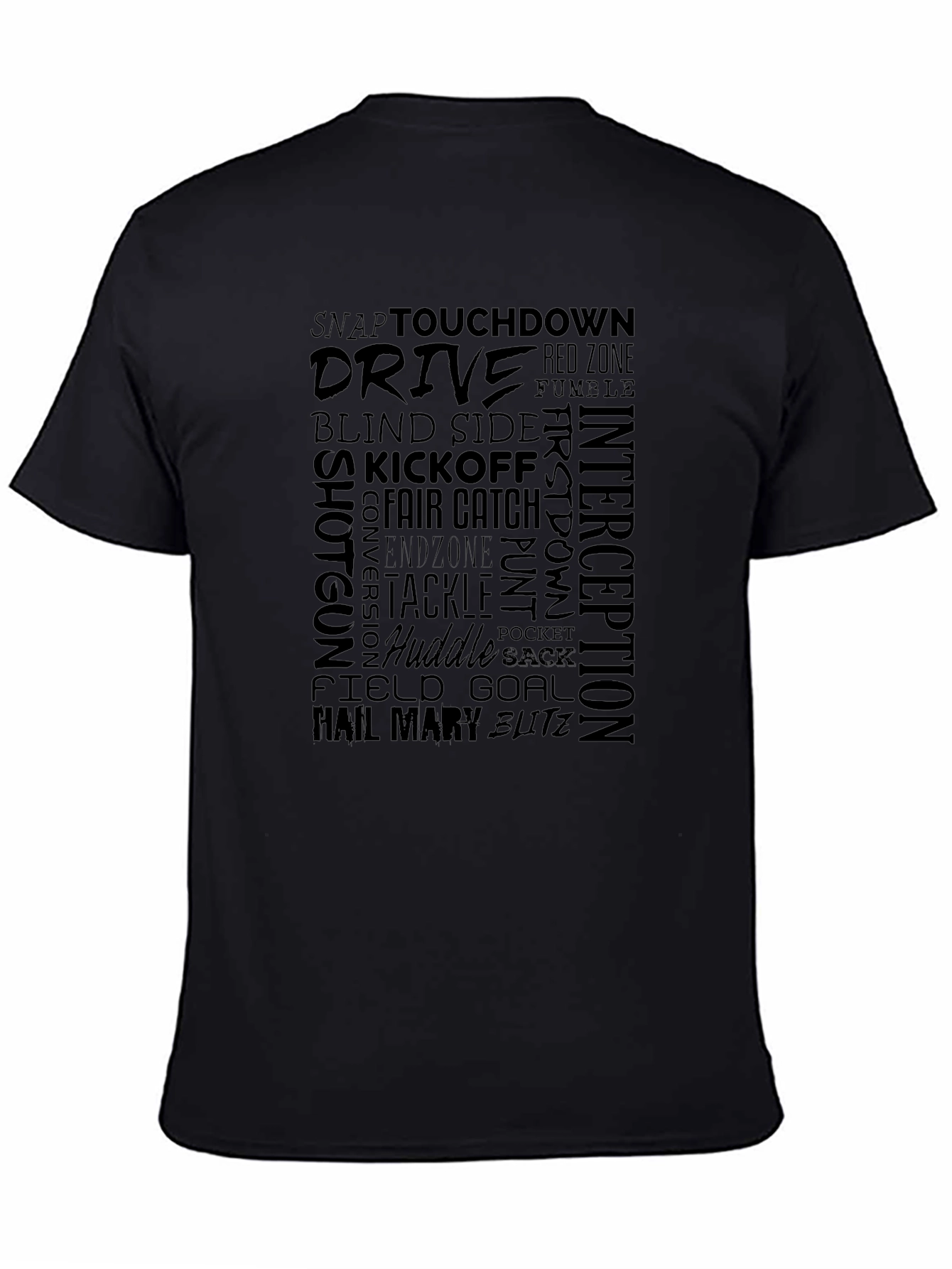 Football Terms Graphic Tee - Sports Fan Apparel
