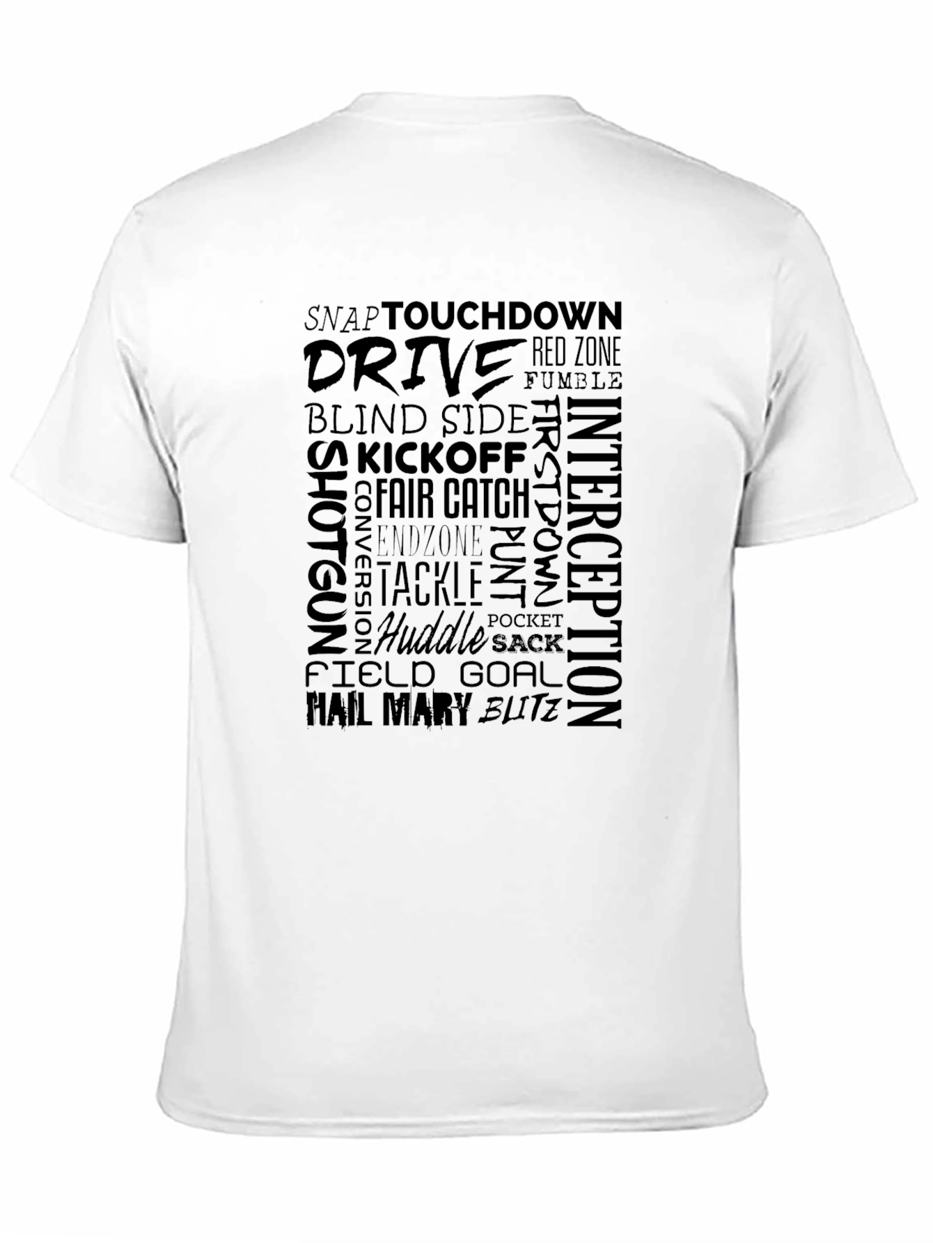 Football Terms Graphic Tee - Sports Fan Apparel
