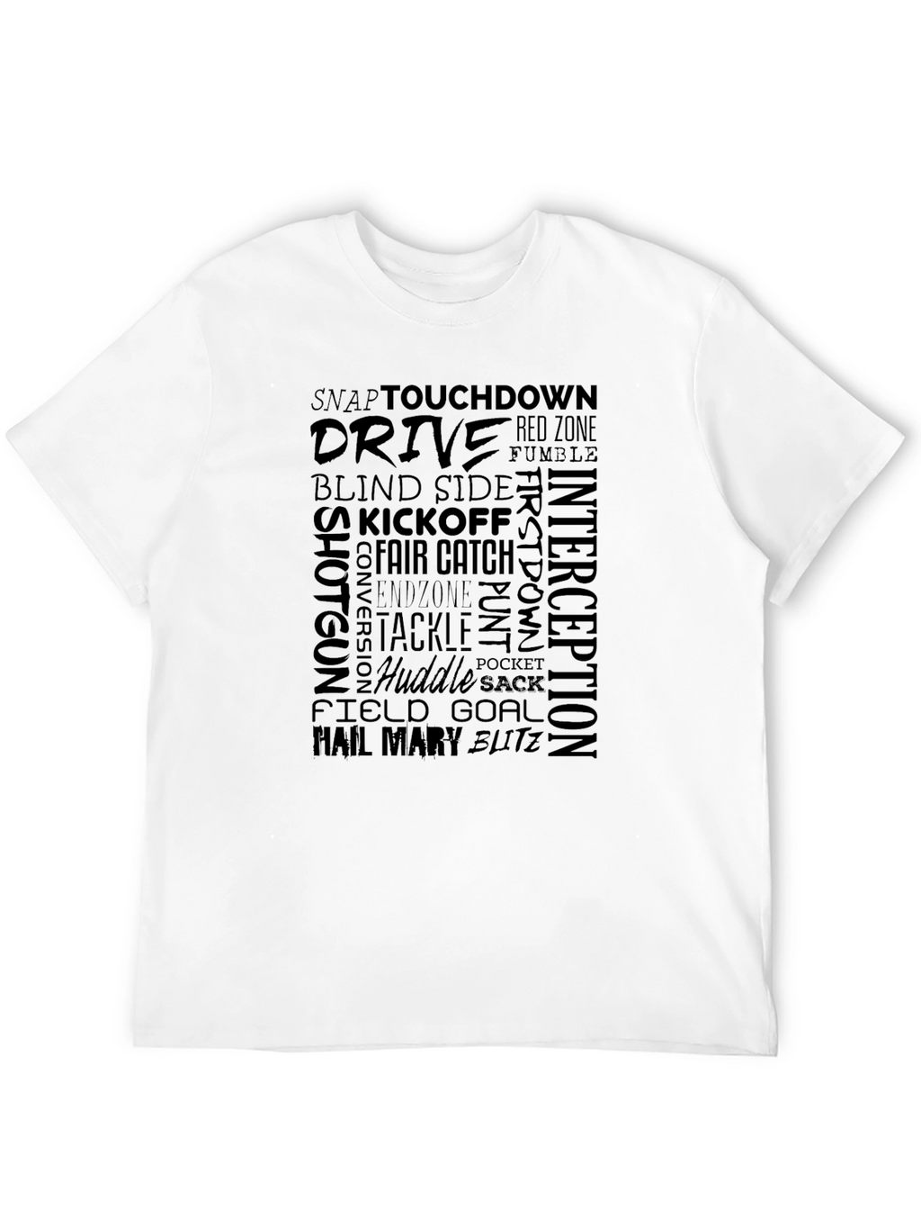 Football Terms Graphic Tee - Sports Fan Apparel