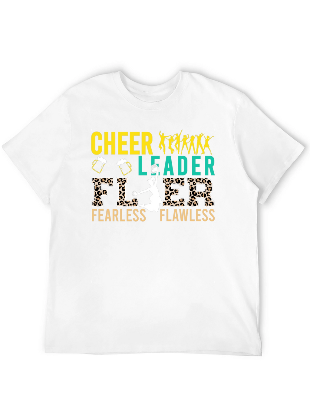 Cheerleader Fearless Flawless Black T-Shirt