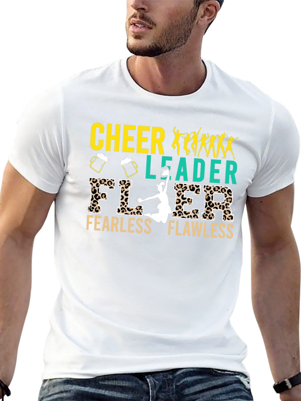 Cheerleader Fearless Flawless Black T-Shirt