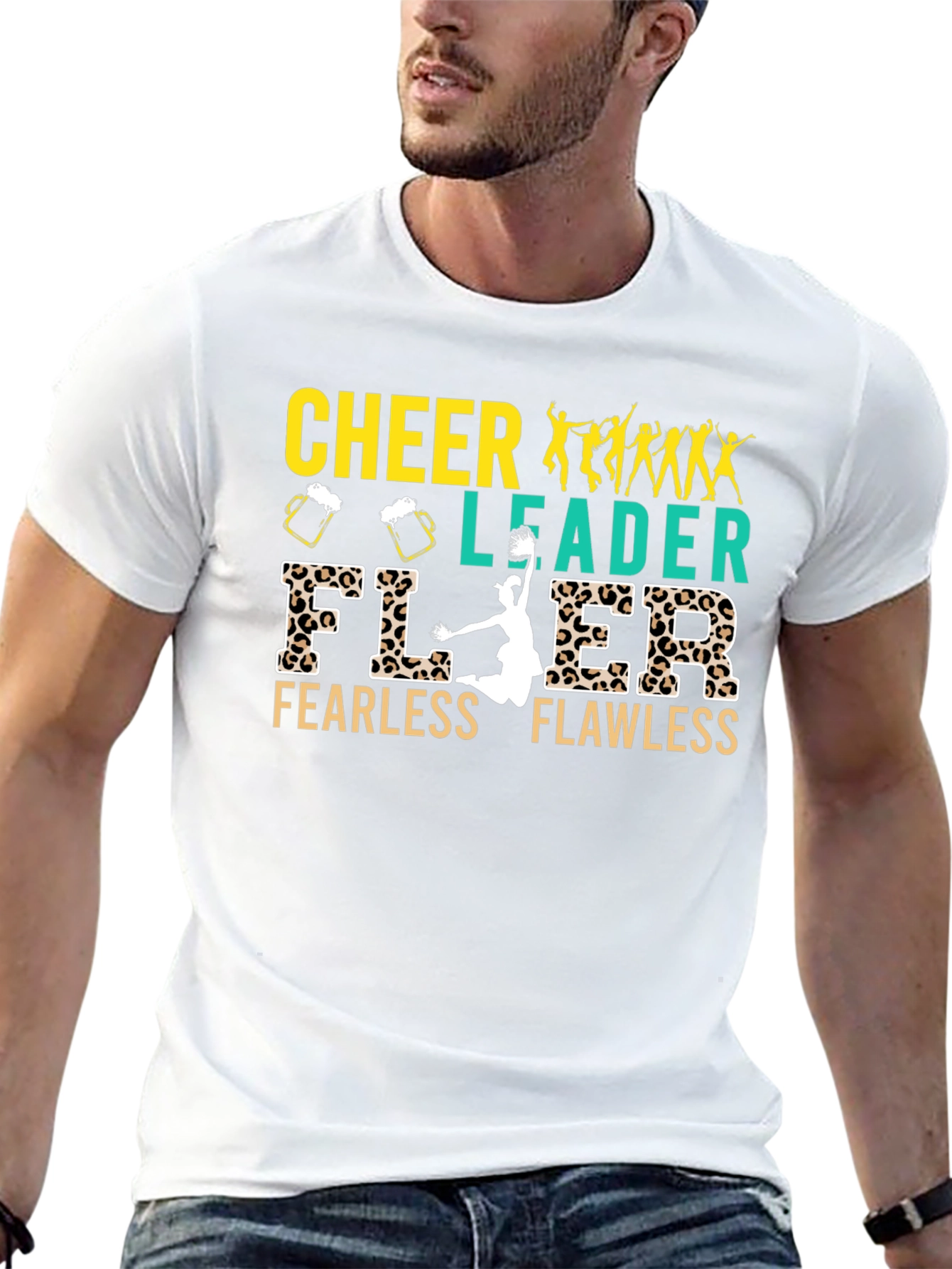 Cheerleader Fearless Flawless Black T-Shirt