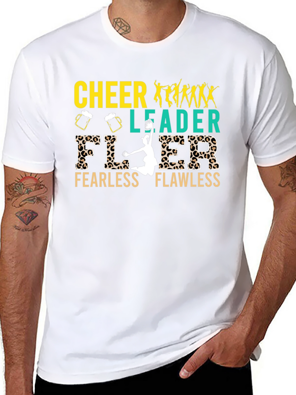Cheerleader Fearless Flawless Black T-Shirt