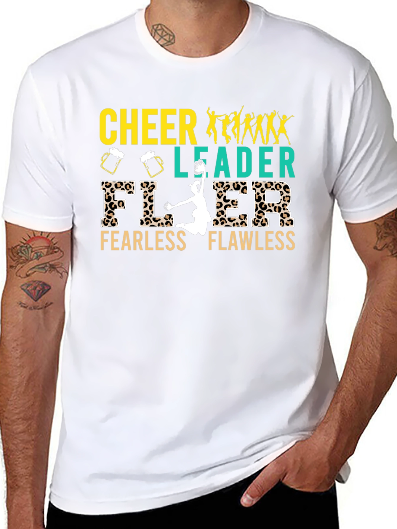 Cheerleader Fearless Flawless Black T-Shirt