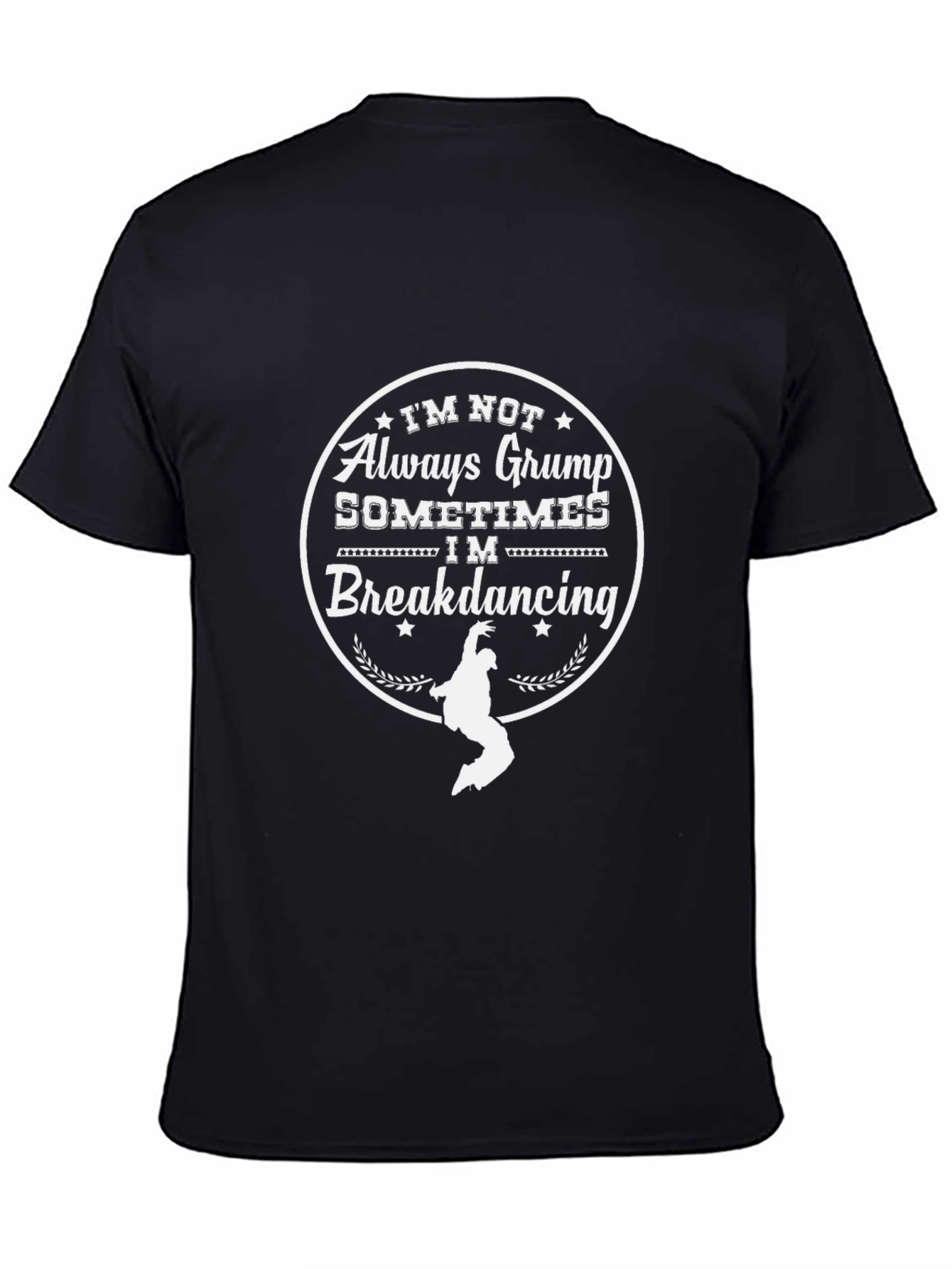 Grump Breakdancing Graphic Tee - Black