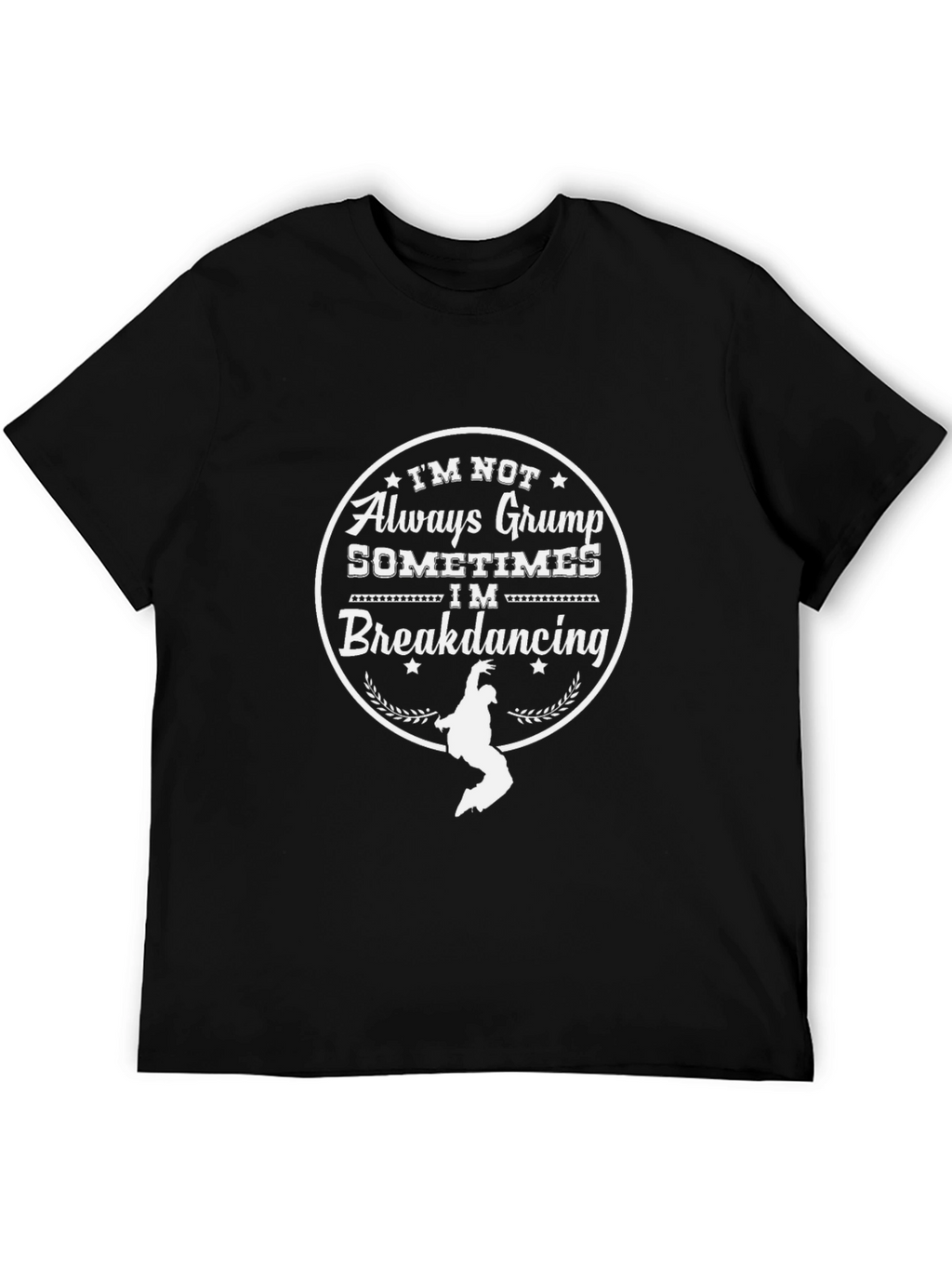 Grump Breakdancing Graphic Tee - Black