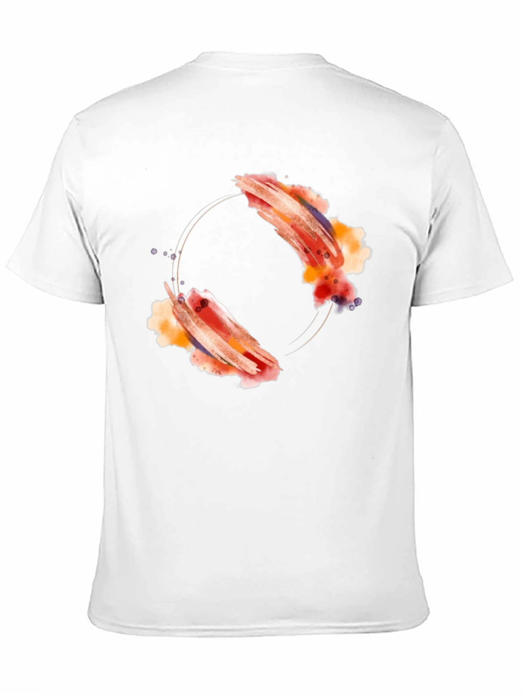 Abstract Artistic Design Black T-Shirt