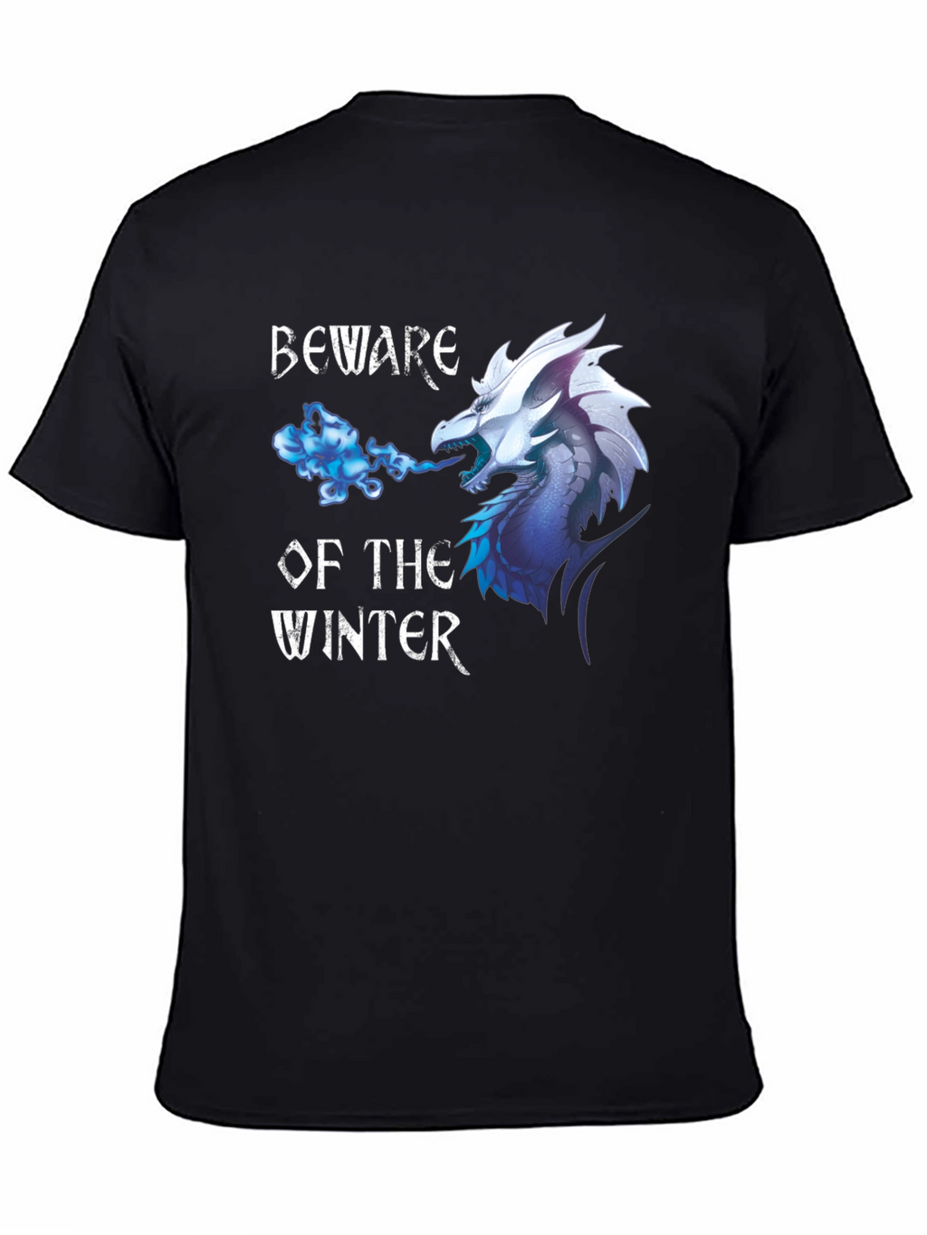 Beware Winter Dragon Graphic Print Tee
