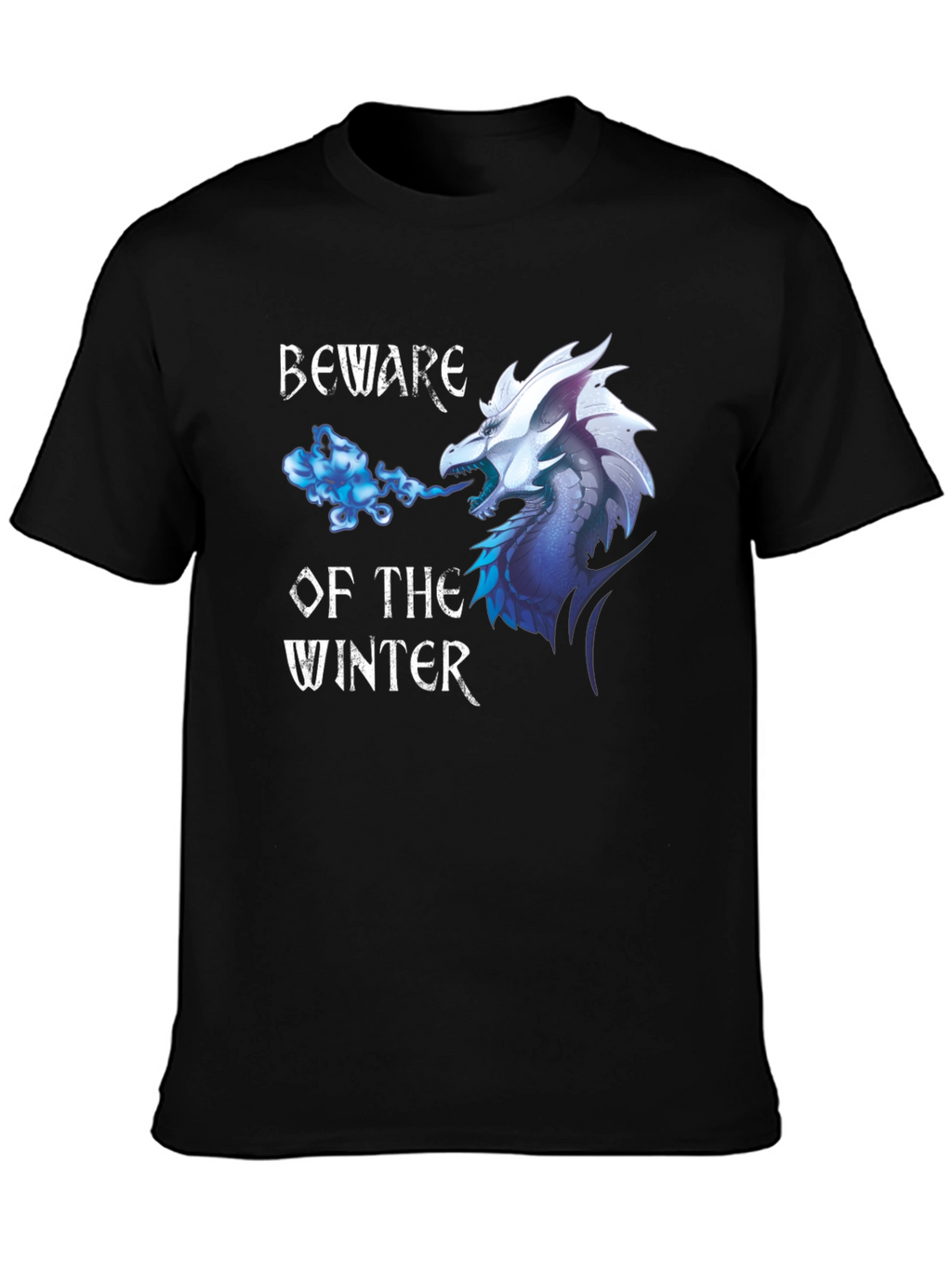 Beware Winter Dragon Graphic Print Tee