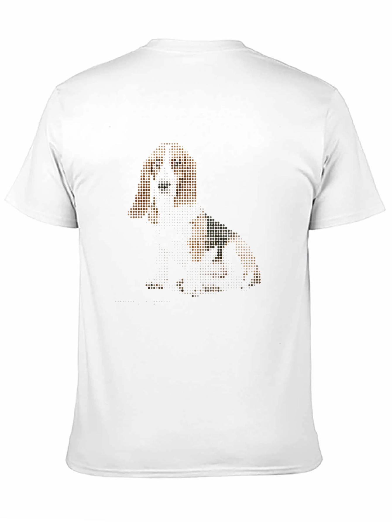 Pixelated Dog Graphic Black T-Shirt