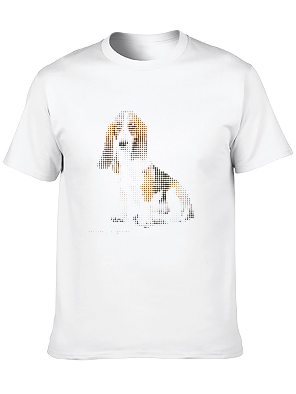 Pixelated Dog Graphic Black T-Shirt