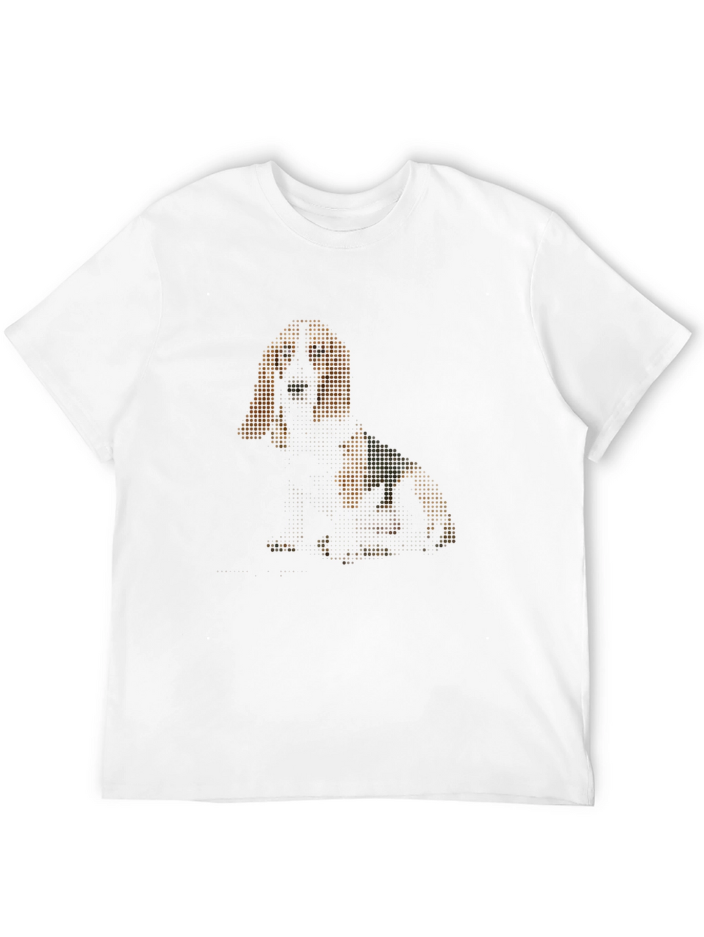 Pixelated Dog Graphic Black T-Shirt