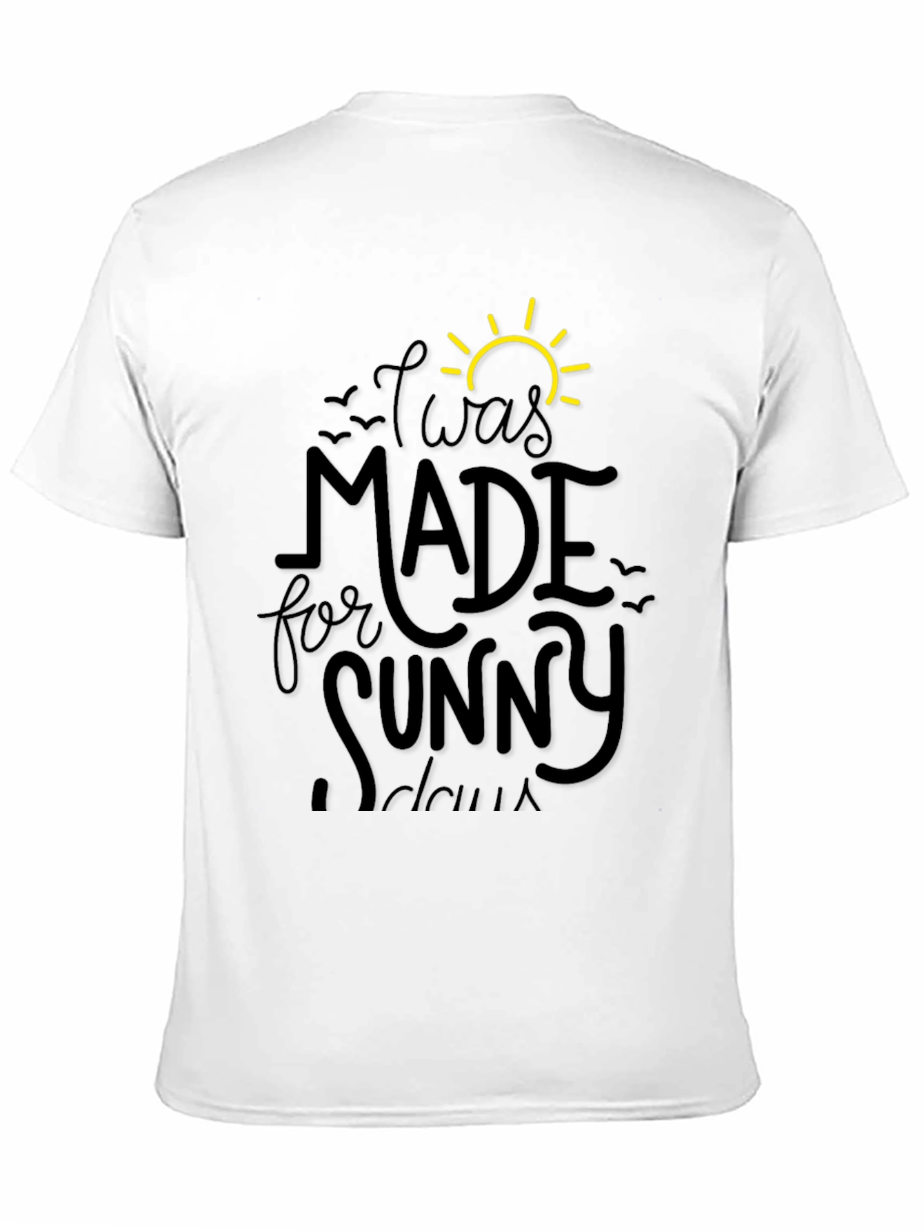 Sunny Days Graphic Tee - Black Cotton T-Shirt