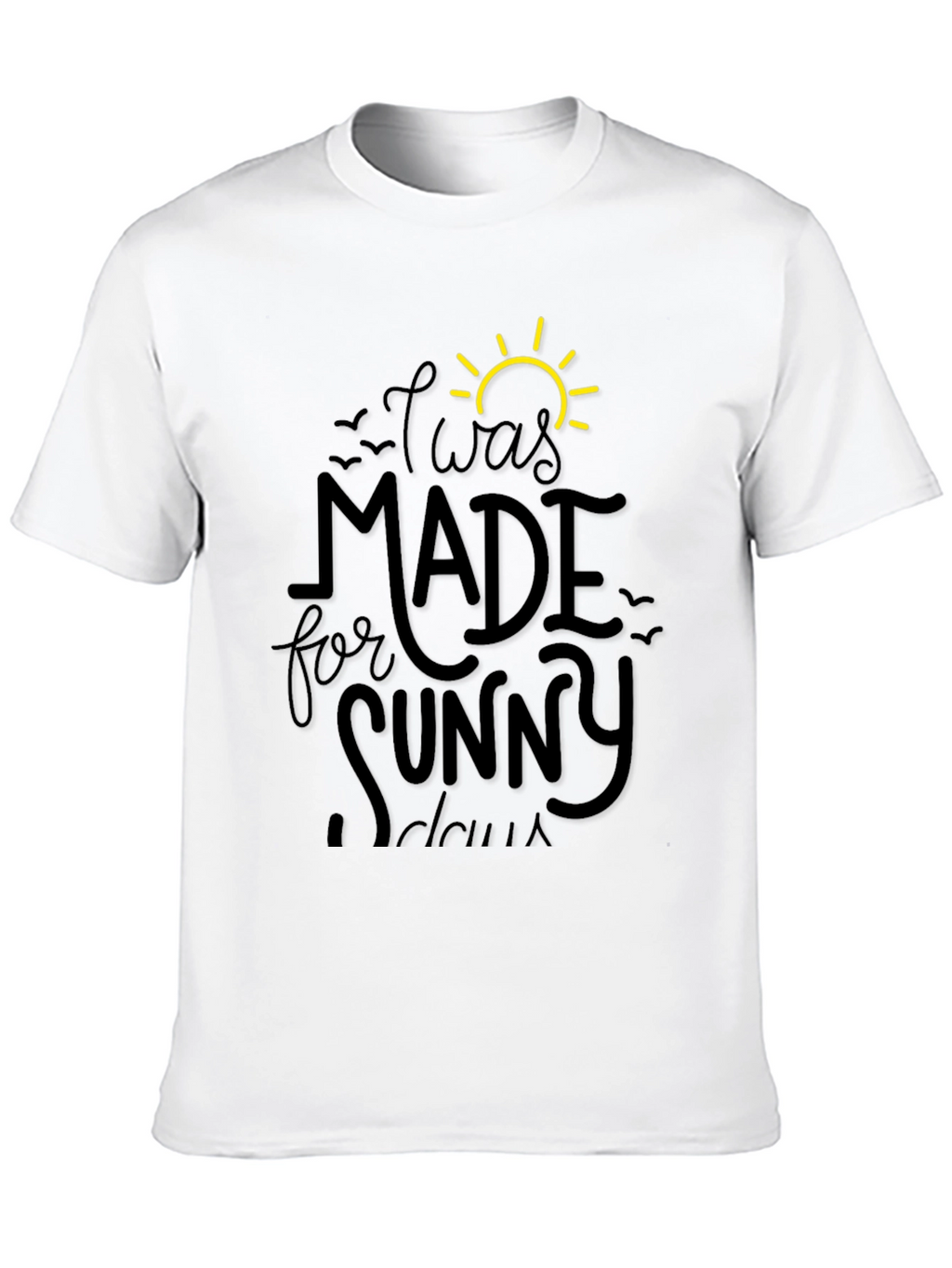 Sunny Days Graphic Tee - Black Cotton T-Shirt