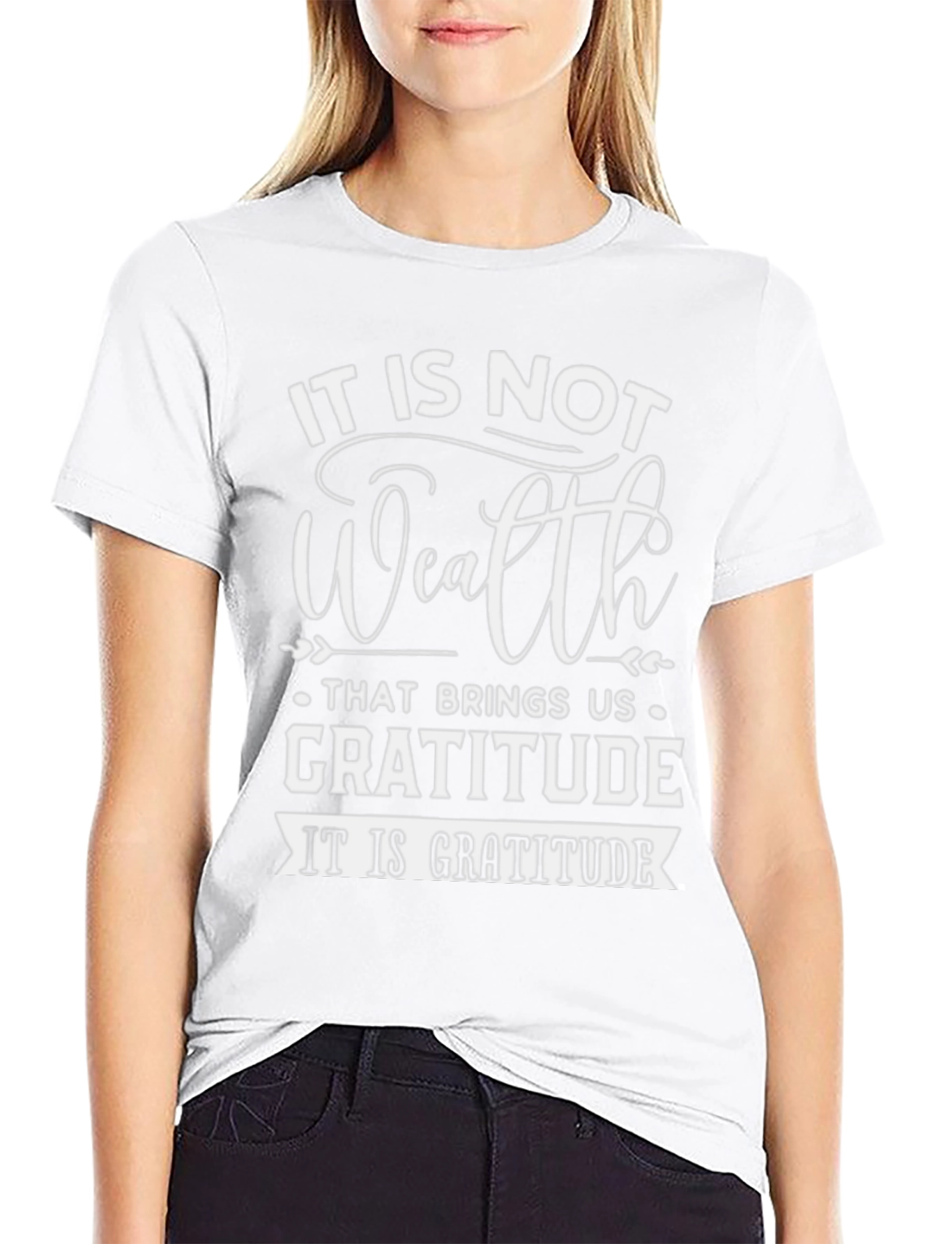 Gratitude Graphic Tee - Inspirational Black T-Shirt