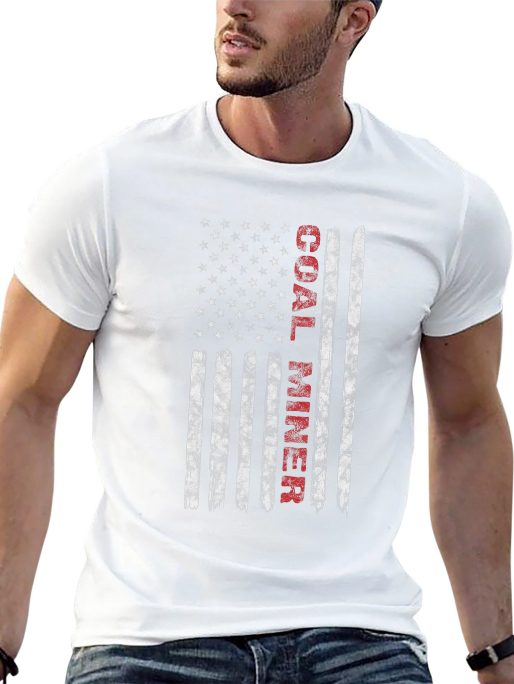 Coal Miner Flag Graphic Tee - Patriotic T-Shirt