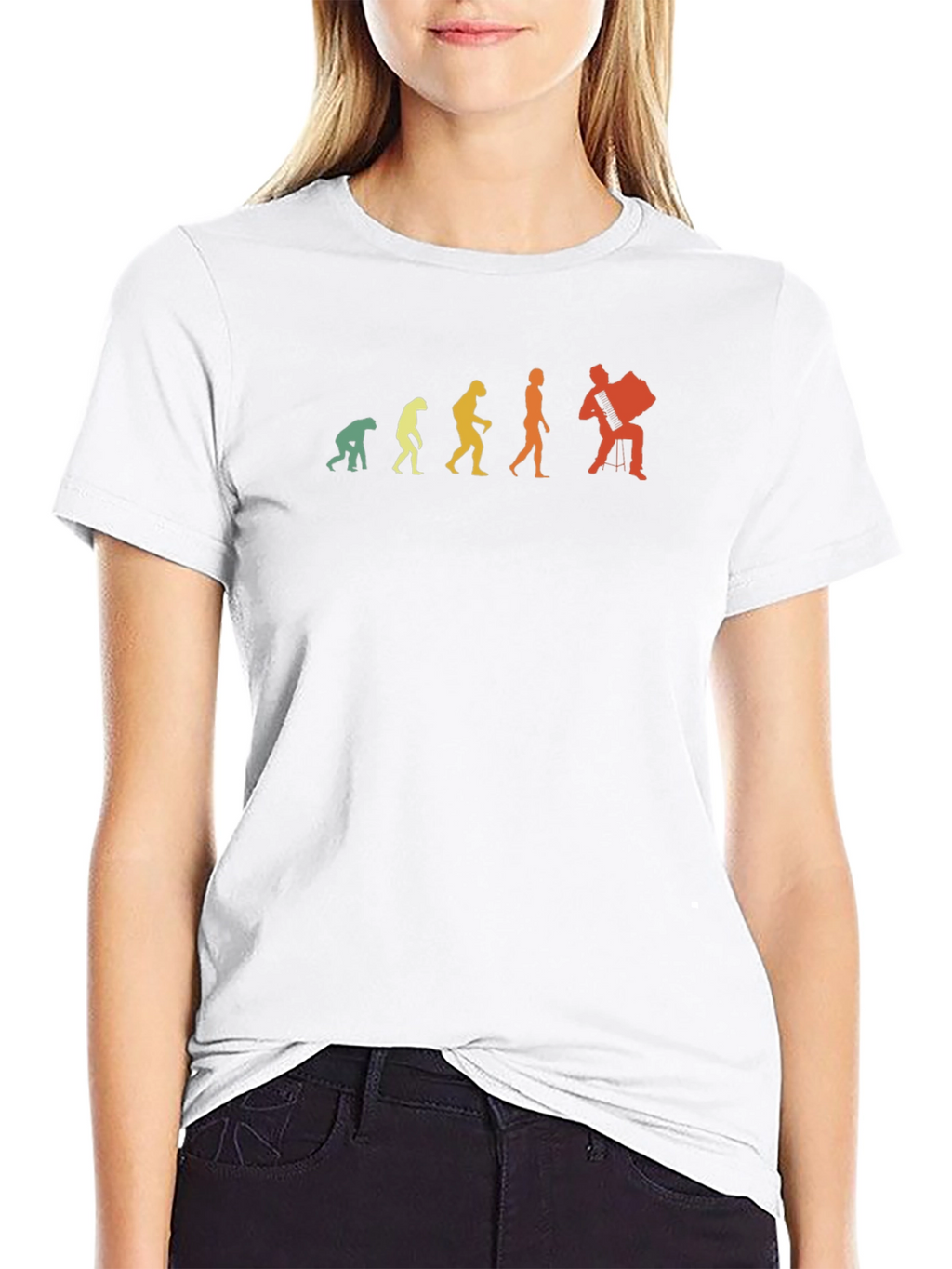 Accordion Player Evolution Graphic Tee