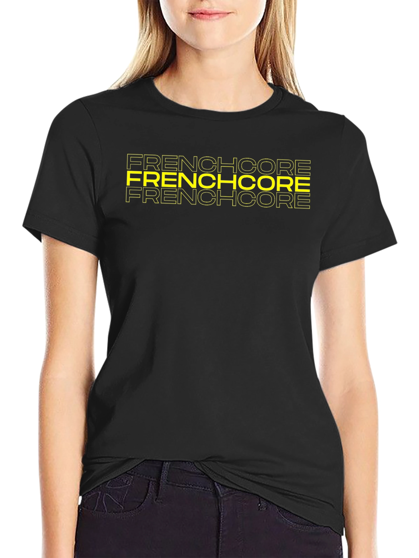 Frenchcore Graphic Print Black T-Shirt