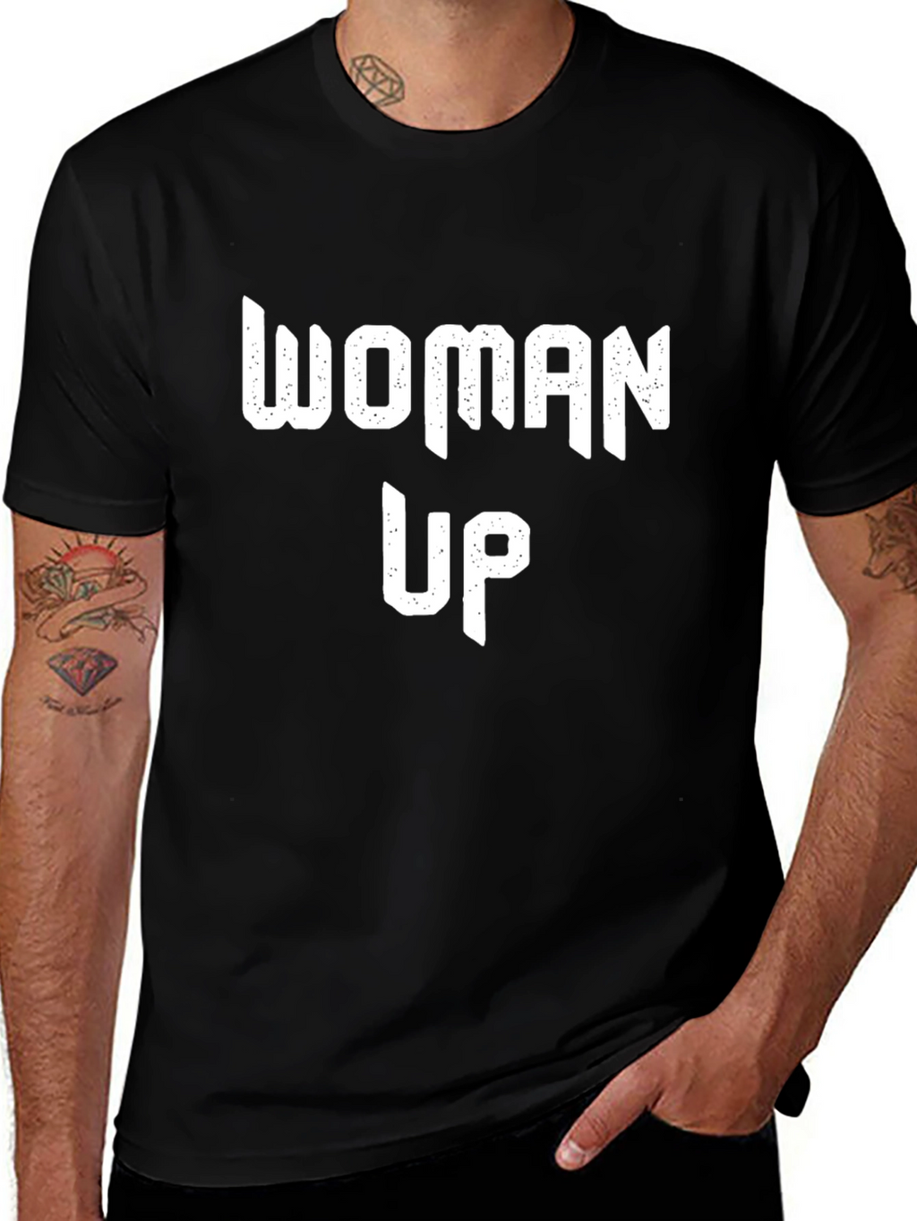 Woman Up Graphic Tee - Bold Slogan T-Shirt