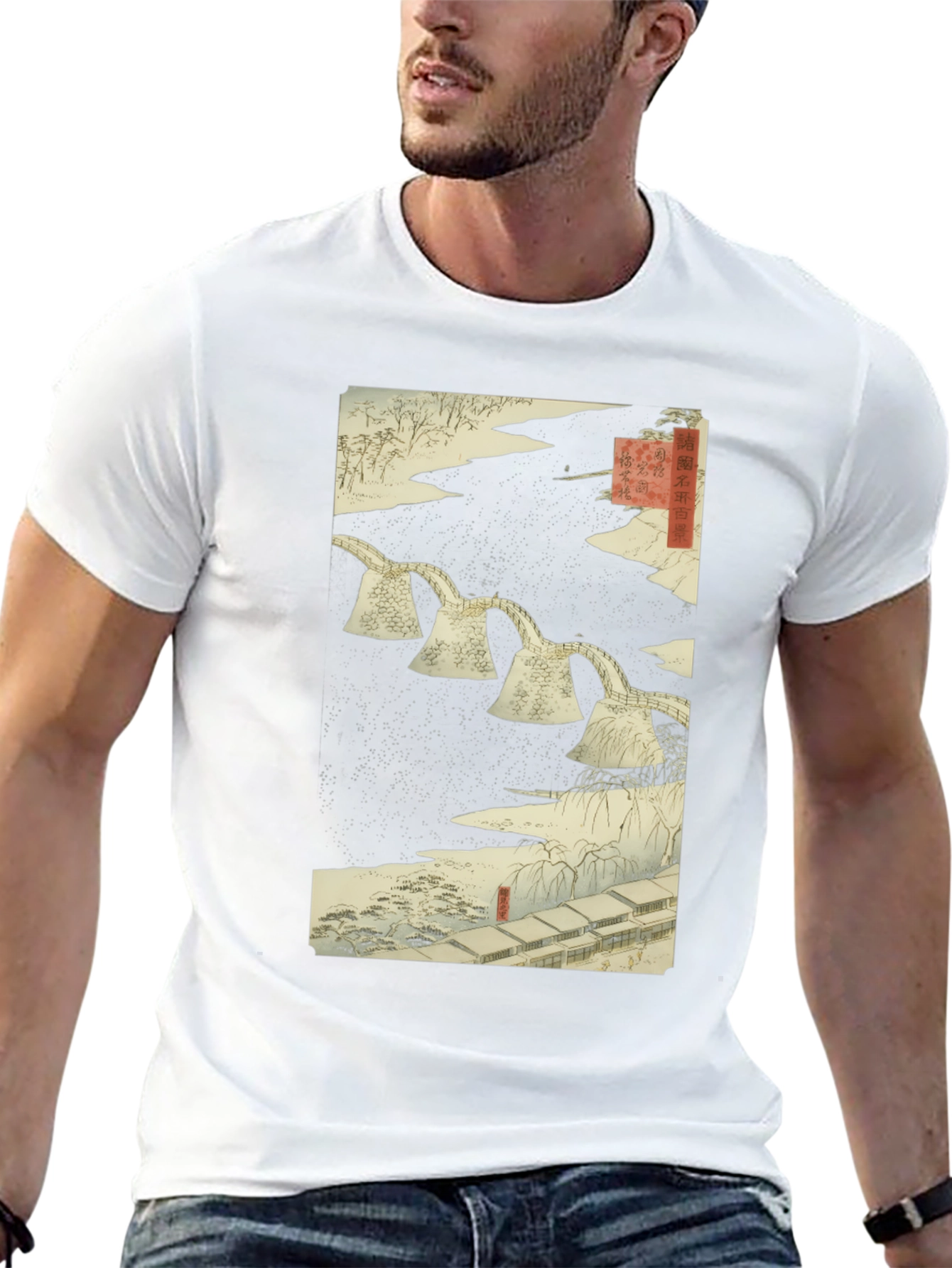 Japanese Art T-Shirt - Woodblock Print Design