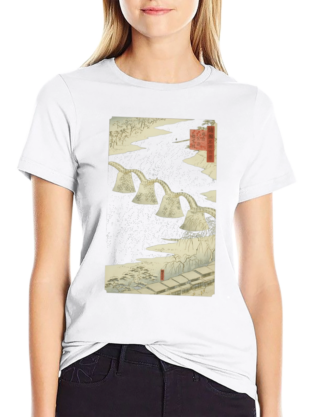 Japanese Art T-Shirt - Woodblock Print Design