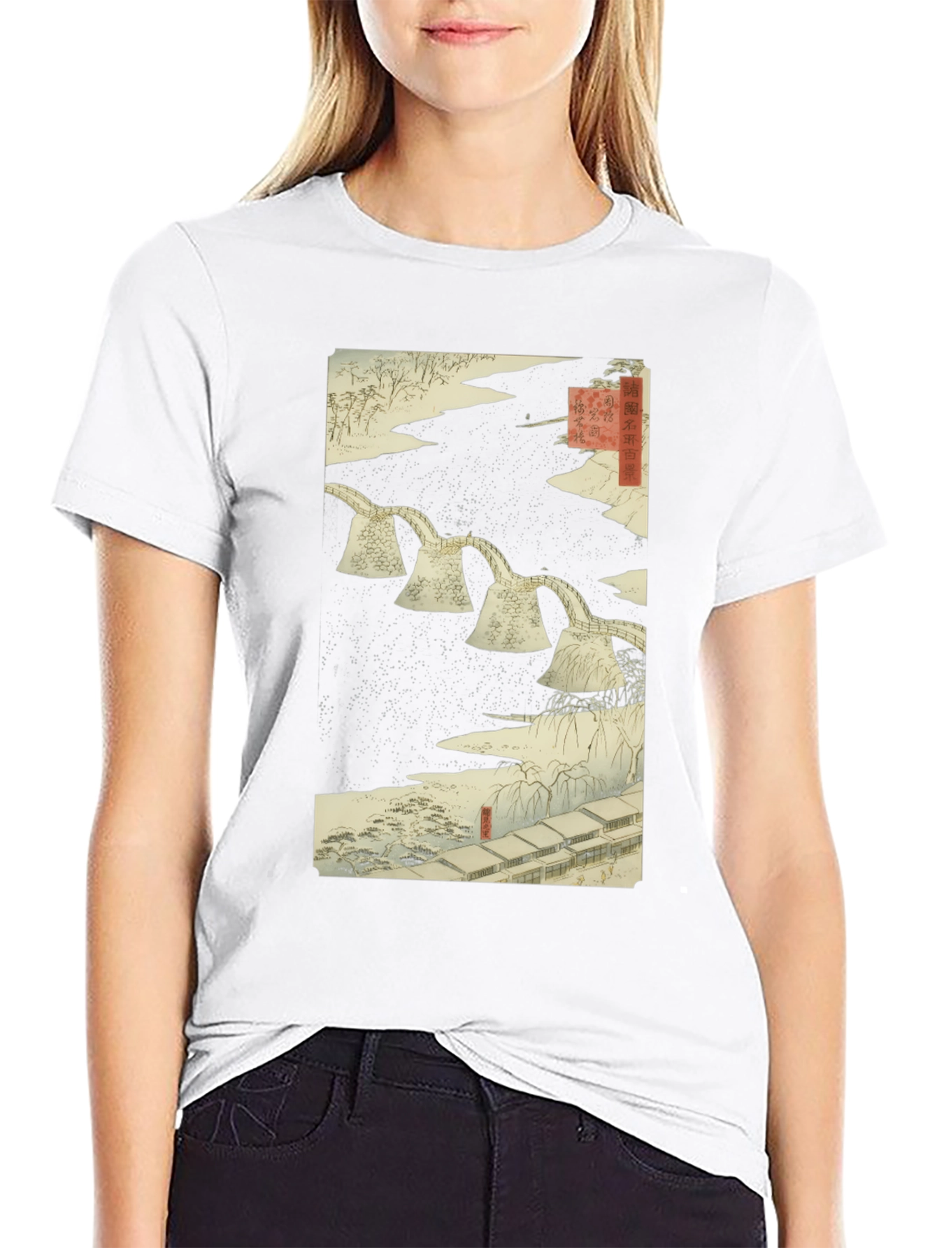 Japanese Art T-Shirt - Woodblock Print Design