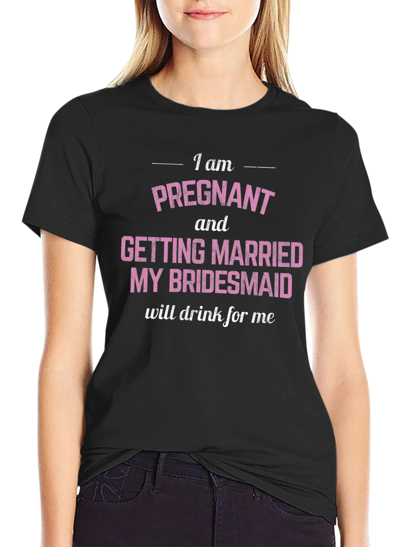 Pregnant & Married Bridesmaid Tee