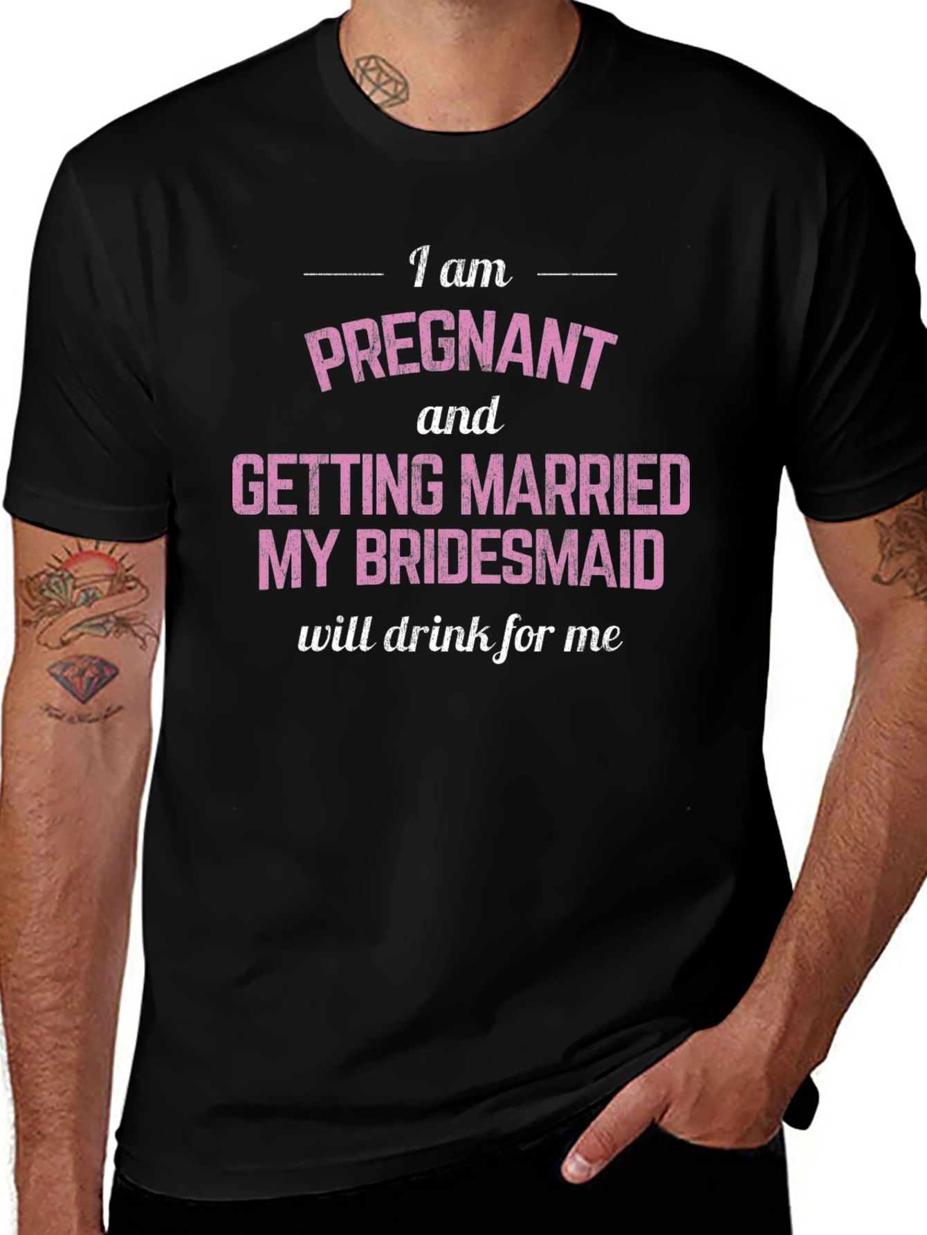 Pregnant & Married Bridesmaid Tee