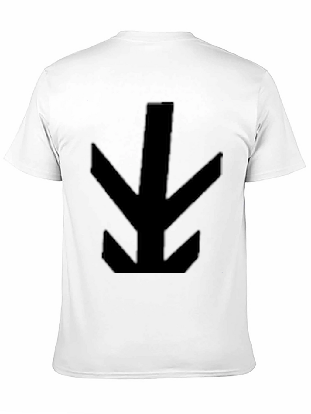 Mens Black T-Shirt with Abstract Arrow Design