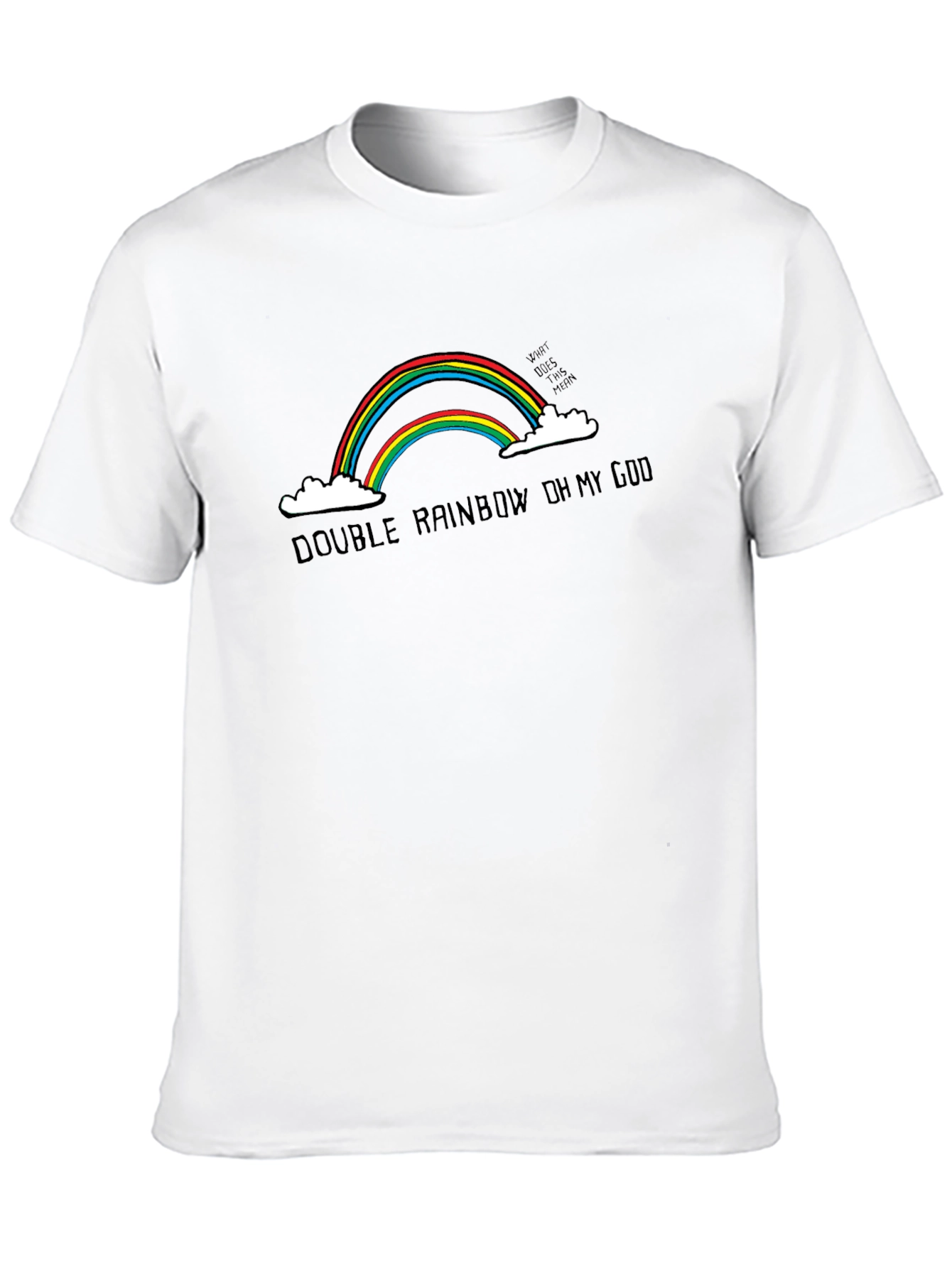 Double Rainbow T-Shirt Funny Graphic Tee