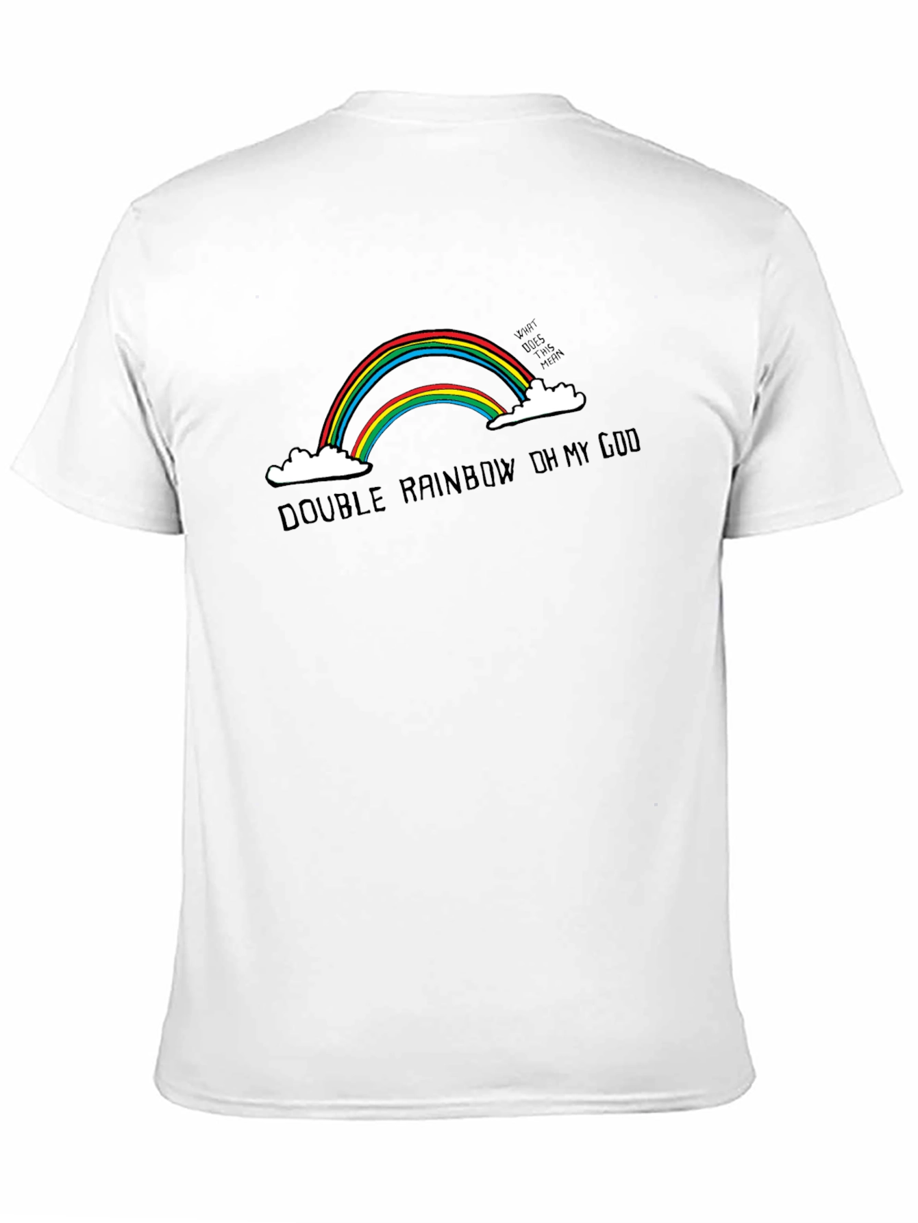 Double Rainbow T-Shirt Funny Graphic Tee