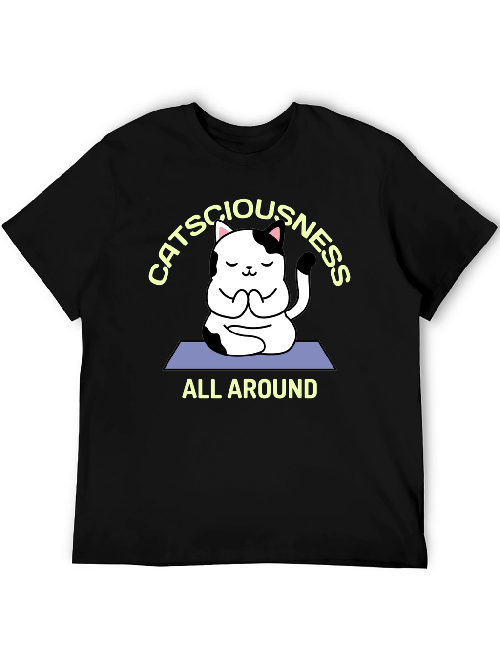 Catsciousness T-Shirt - Meditation Cat Tee