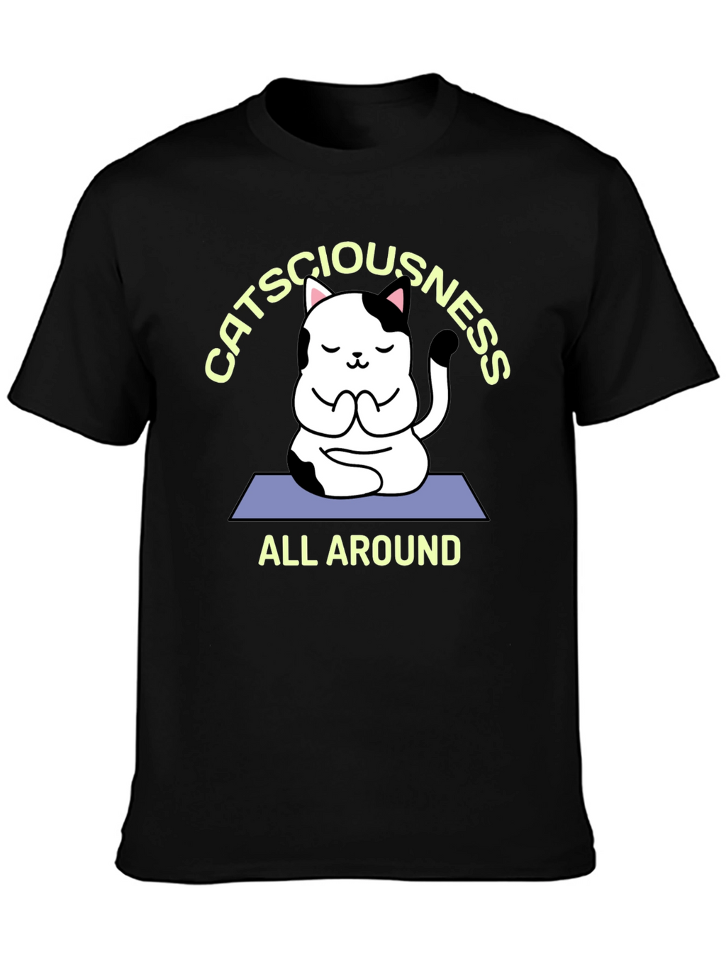 Catsciousness T-Shirt - Meditation Cat Tee
