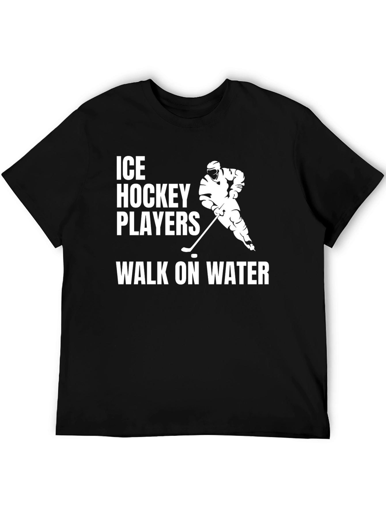 Ice Hockey Player T-Shirt - Walk on Water Graphic Tee