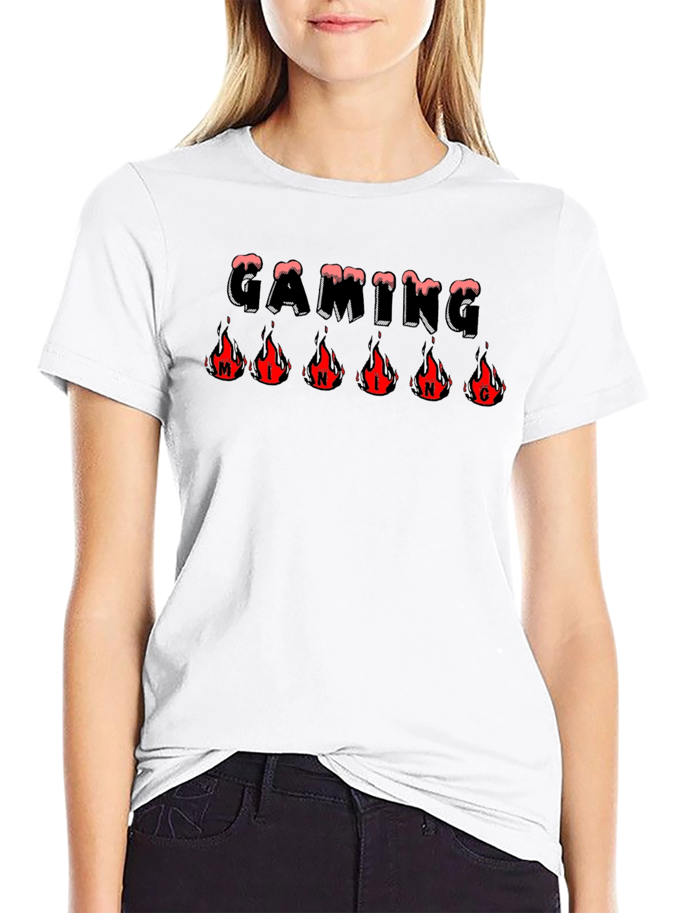 Gaming Mind T-Shirt - Fire Logo Graphic Tee