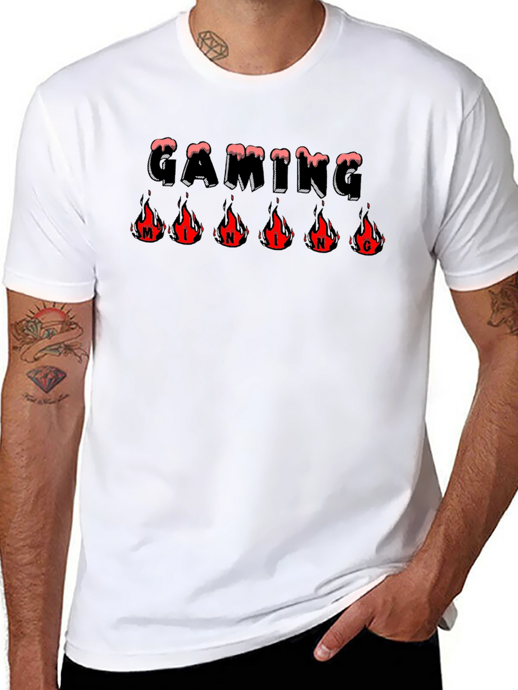 Gaming Mind T-Shirt - Fire Logo Graphic Tee