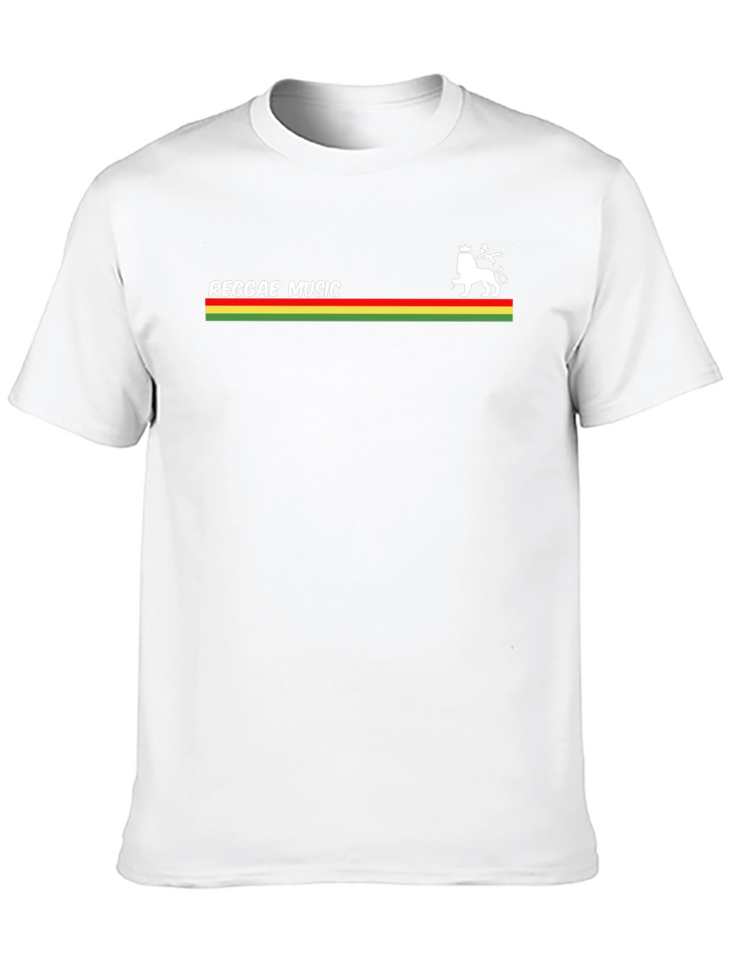 Reggae Music Lion Graphic Tee - Black Cotton T-Shirt