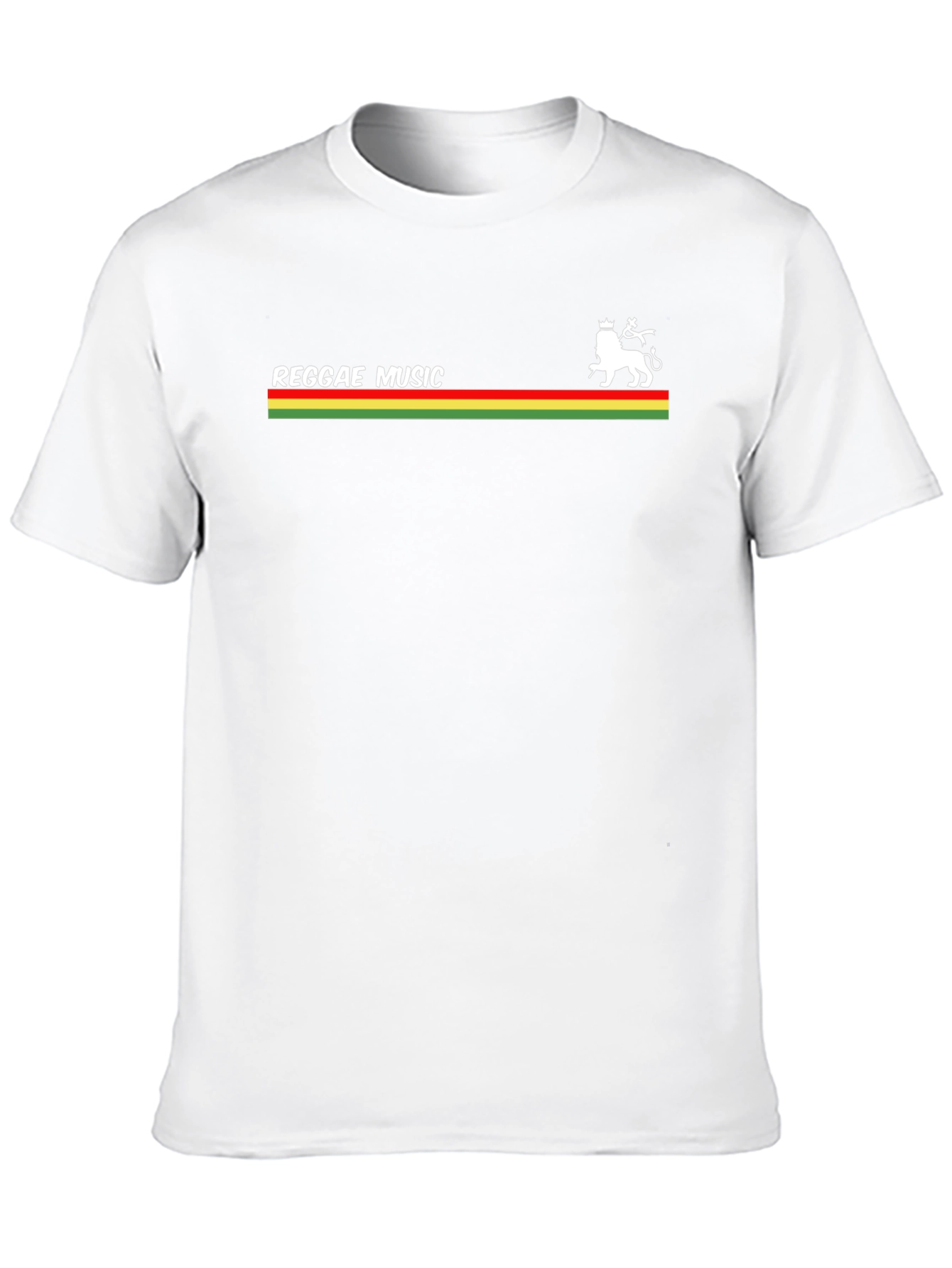 Reggae Music Lion Graphic Tee - Black Cotton T-Shirt
