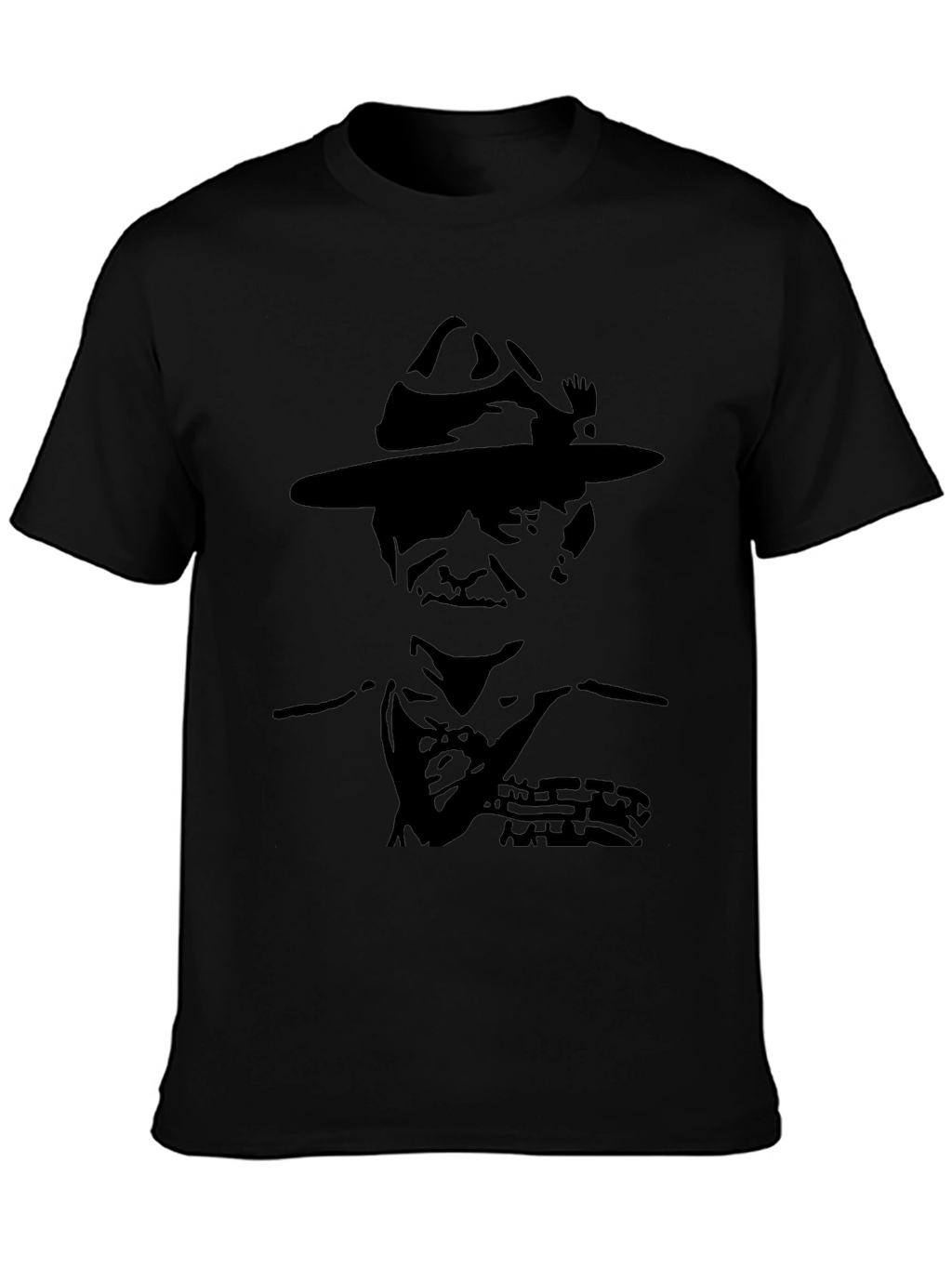 Boy Scout Silhouette Graphic Black T-Shirt