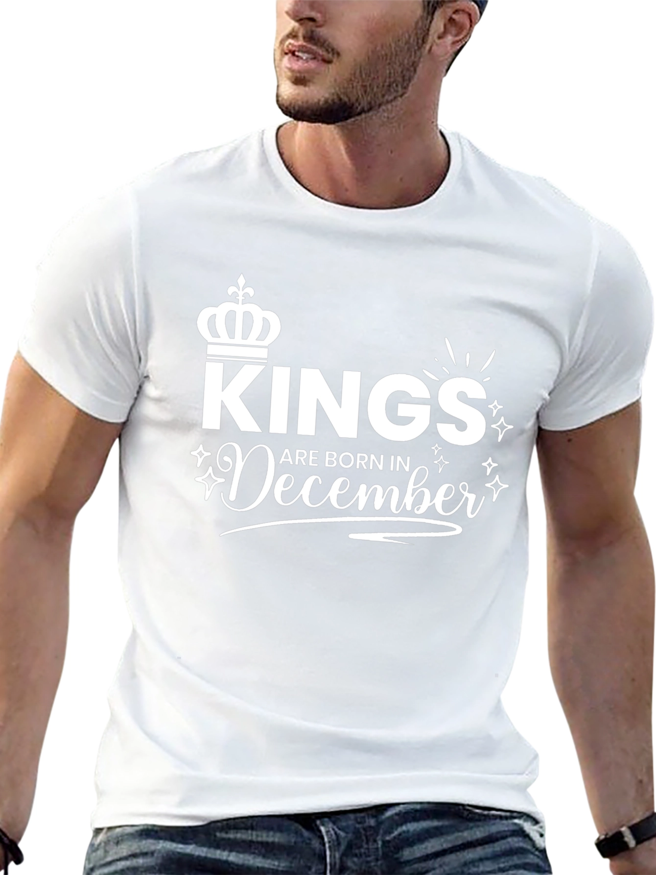 Kings Are Born In December Black T-Shirt