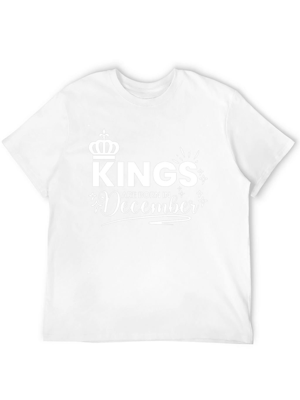 Kings Are Born In December Black T-Shirt