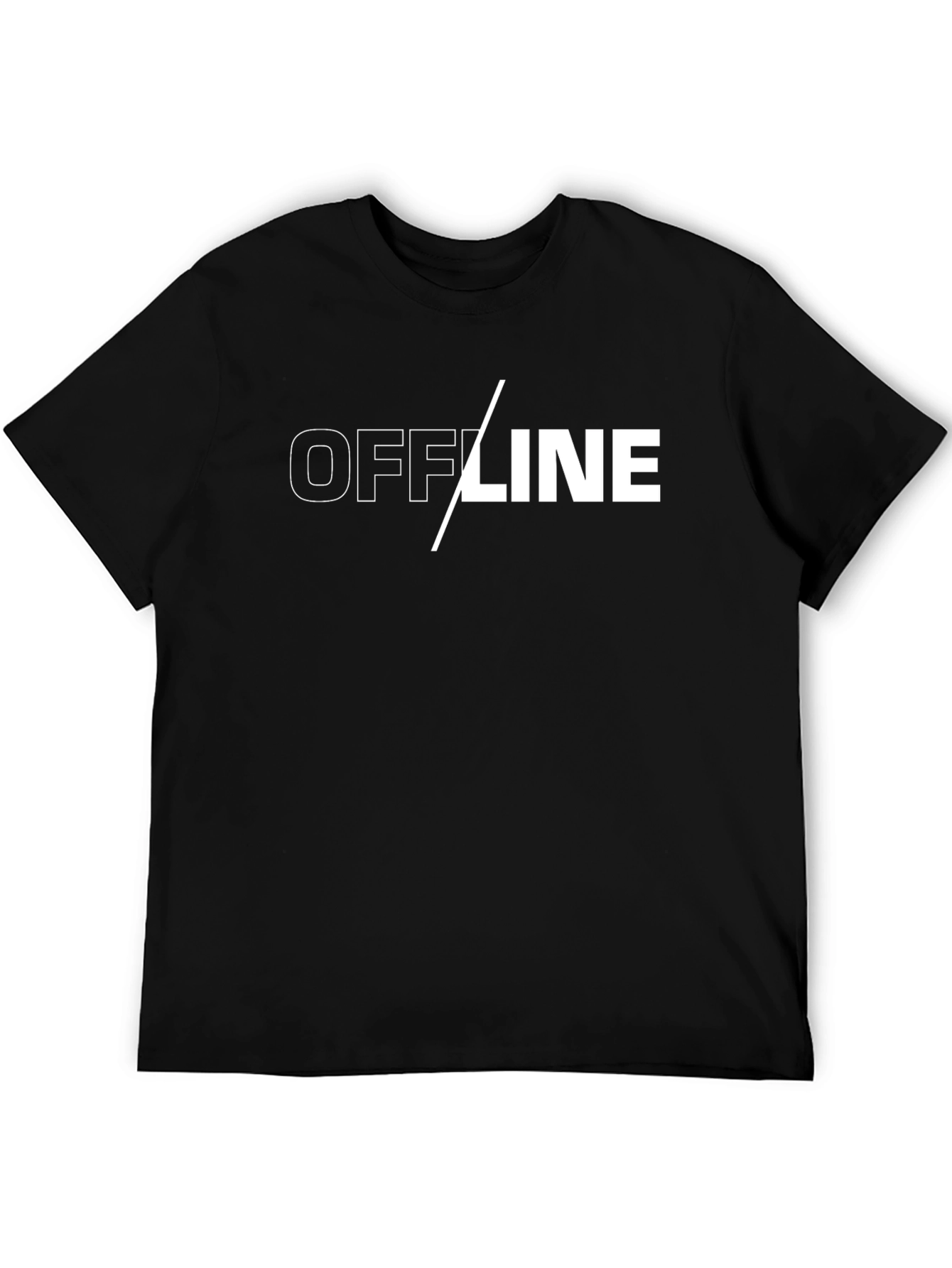 Offline Mode Black T-Shirt - Modern Graphic Tee