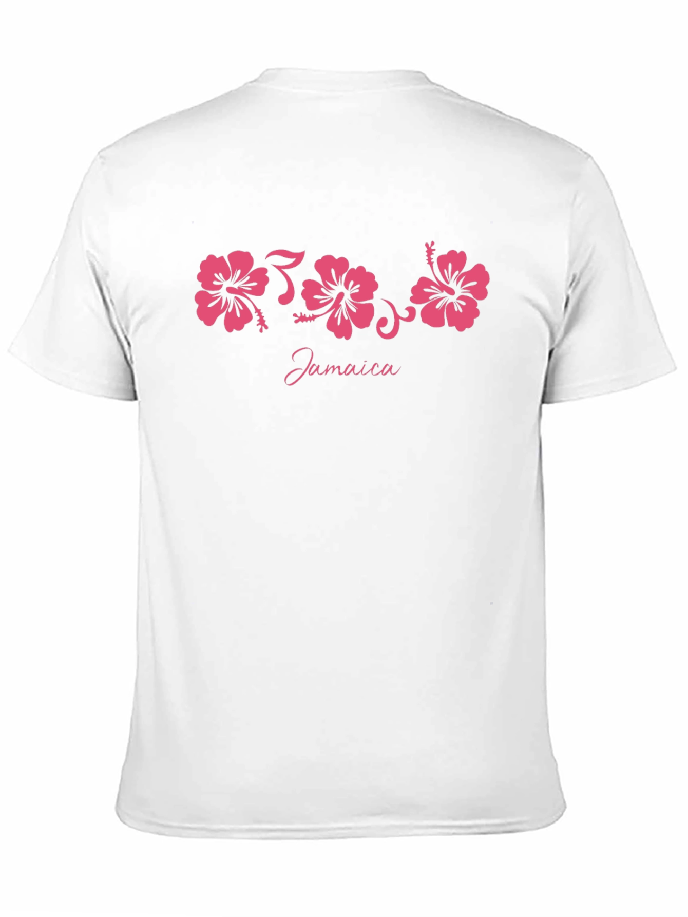 Jamaica Hibiscus Flower Black T-Shirt