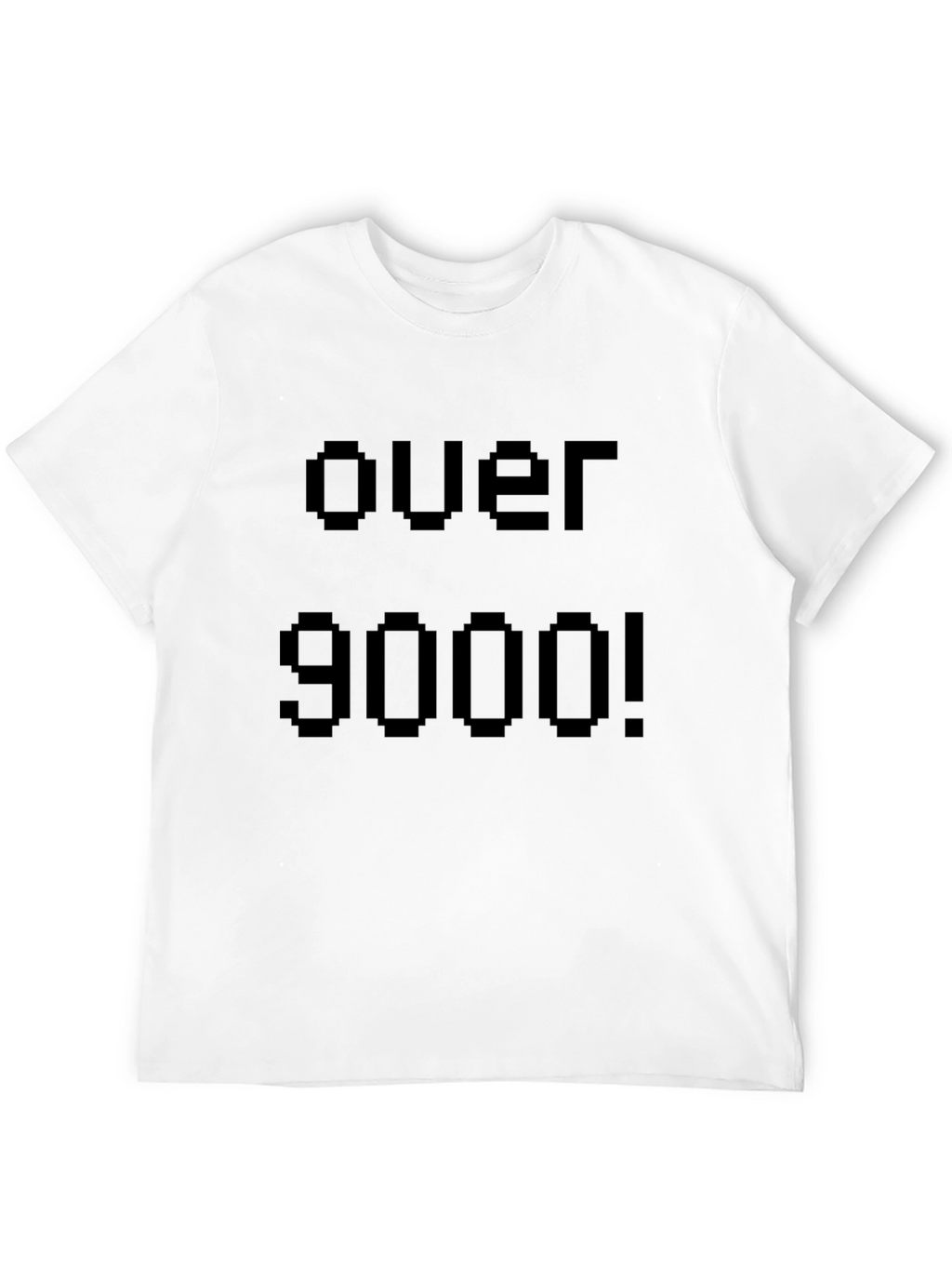 Over 9000! Pixel Graphic Black T-Shirt