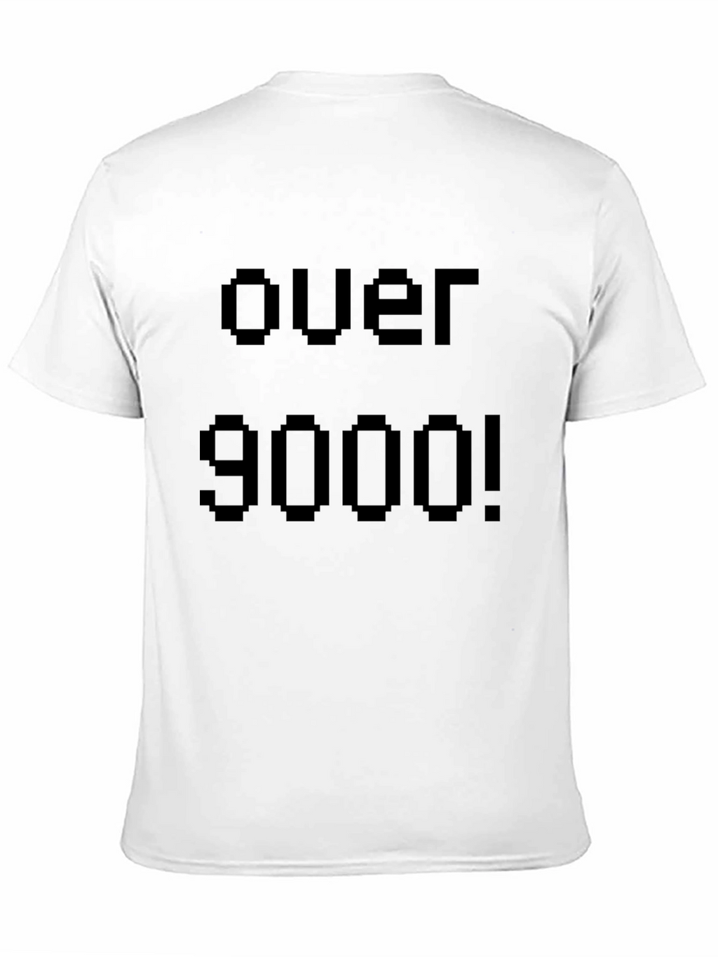 Over 9000! Pixel Graphic Black T-Shirt